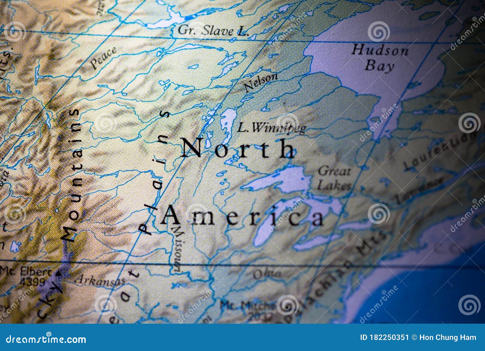 Geographical Map Location of Northern America Region in America ...