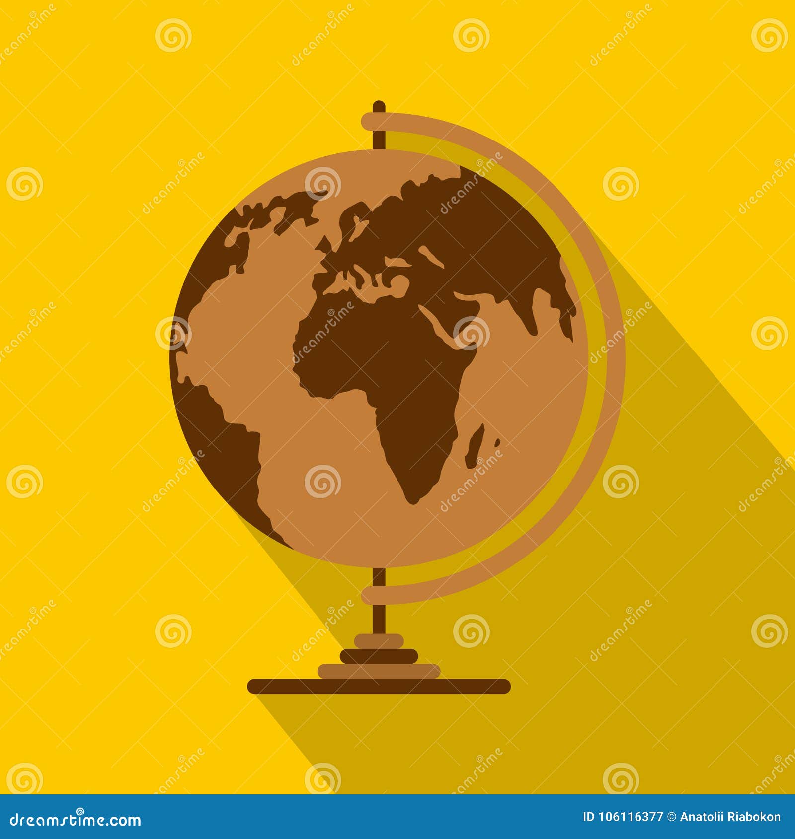 Geography Icon, Flat Style. Stock Vector Illustration of worldwide