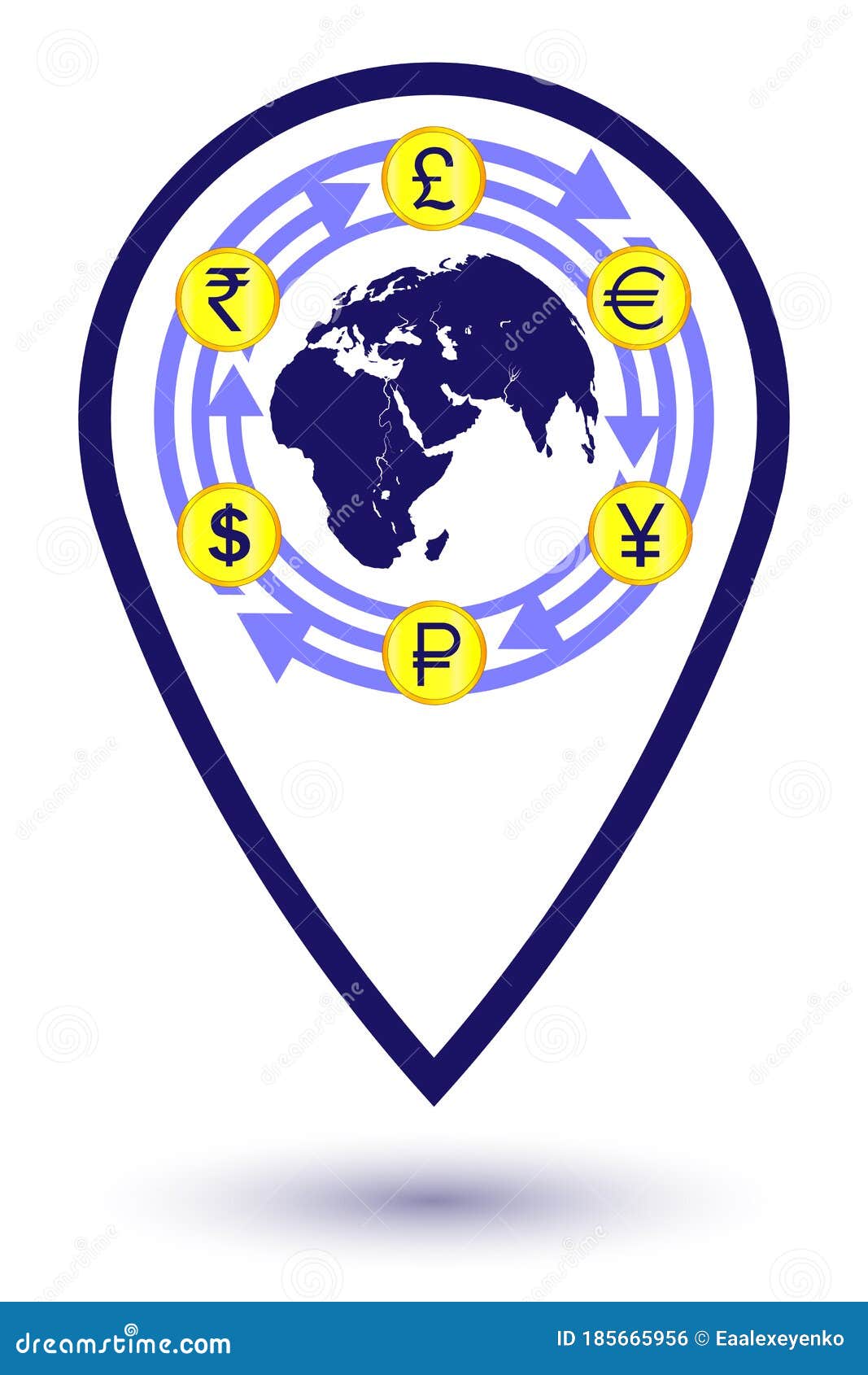 Geolocation Symbol For Currency Exchange Money Currencies Of