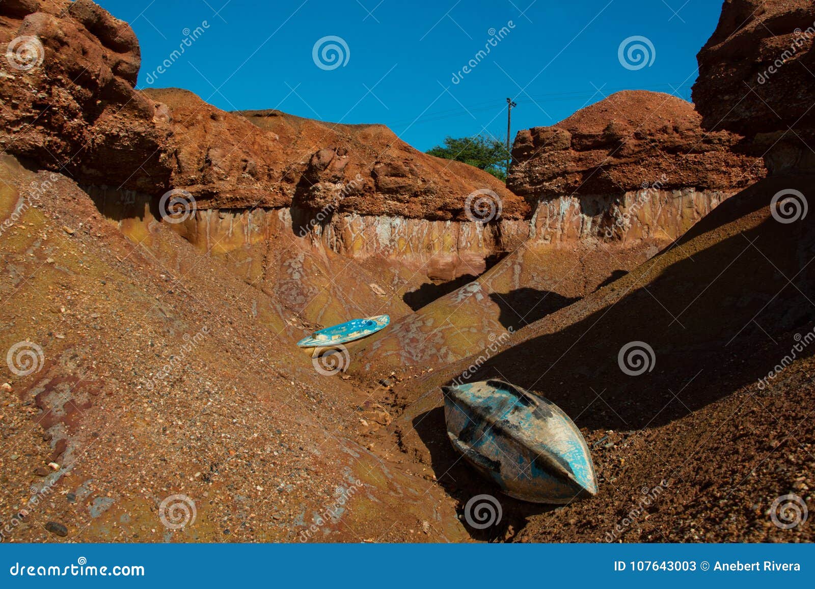 geological erosion formed by wind and water on coche island, in the venezuelan caribbean