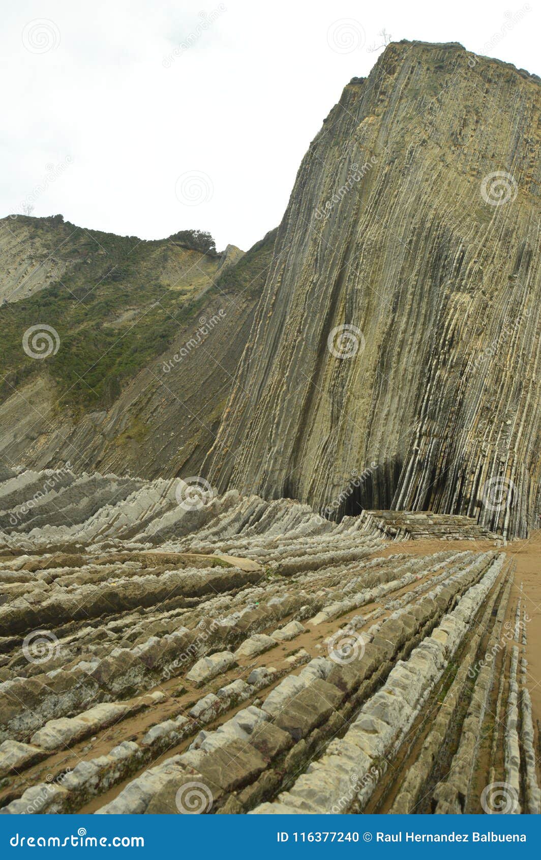 Geological Formations In Beach And Mountain Of Flysch Type Geopark