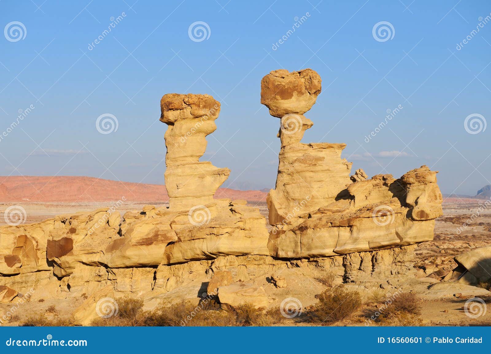 geological formations in ischigualasto, argentina.