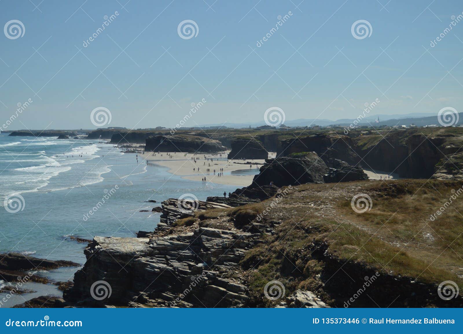 geological formations on the shore of the beach of the cathedrals in ribadeo. august 1, 2015. geology, landscapes, travel,