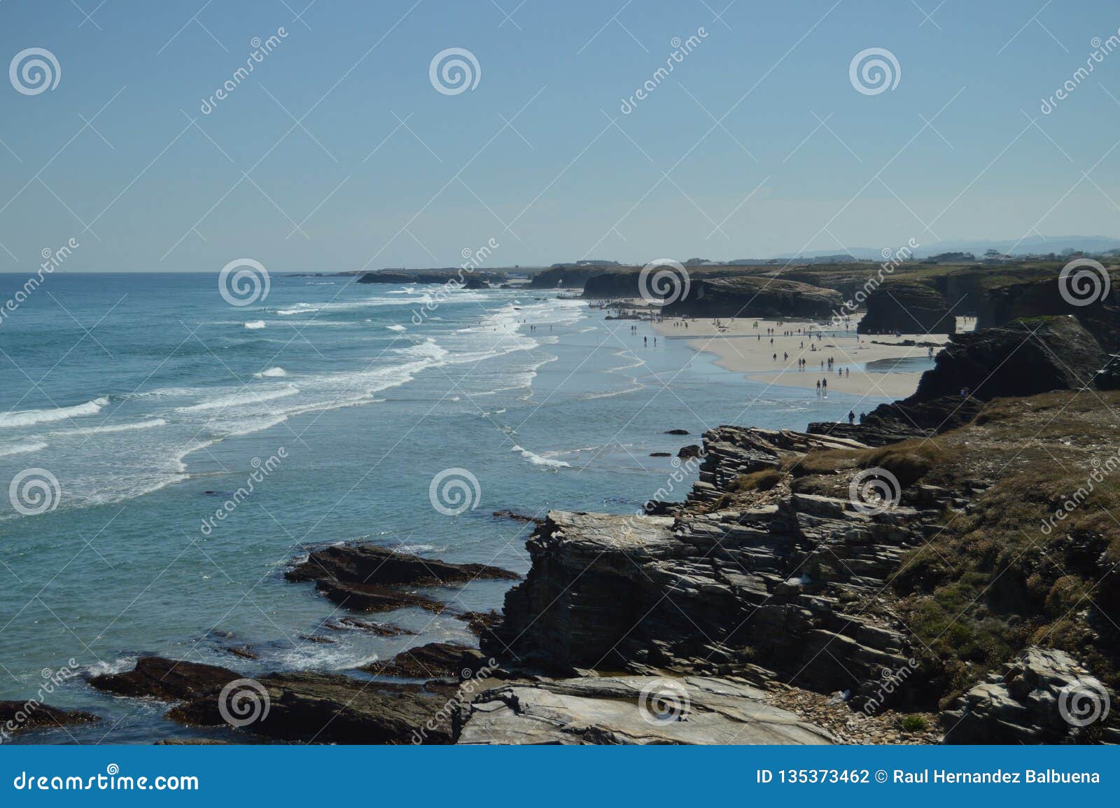 geological formations on the shore of the beach of the cathedrals in ribadeo. august 1, 2015. geology, landscapes, travel,