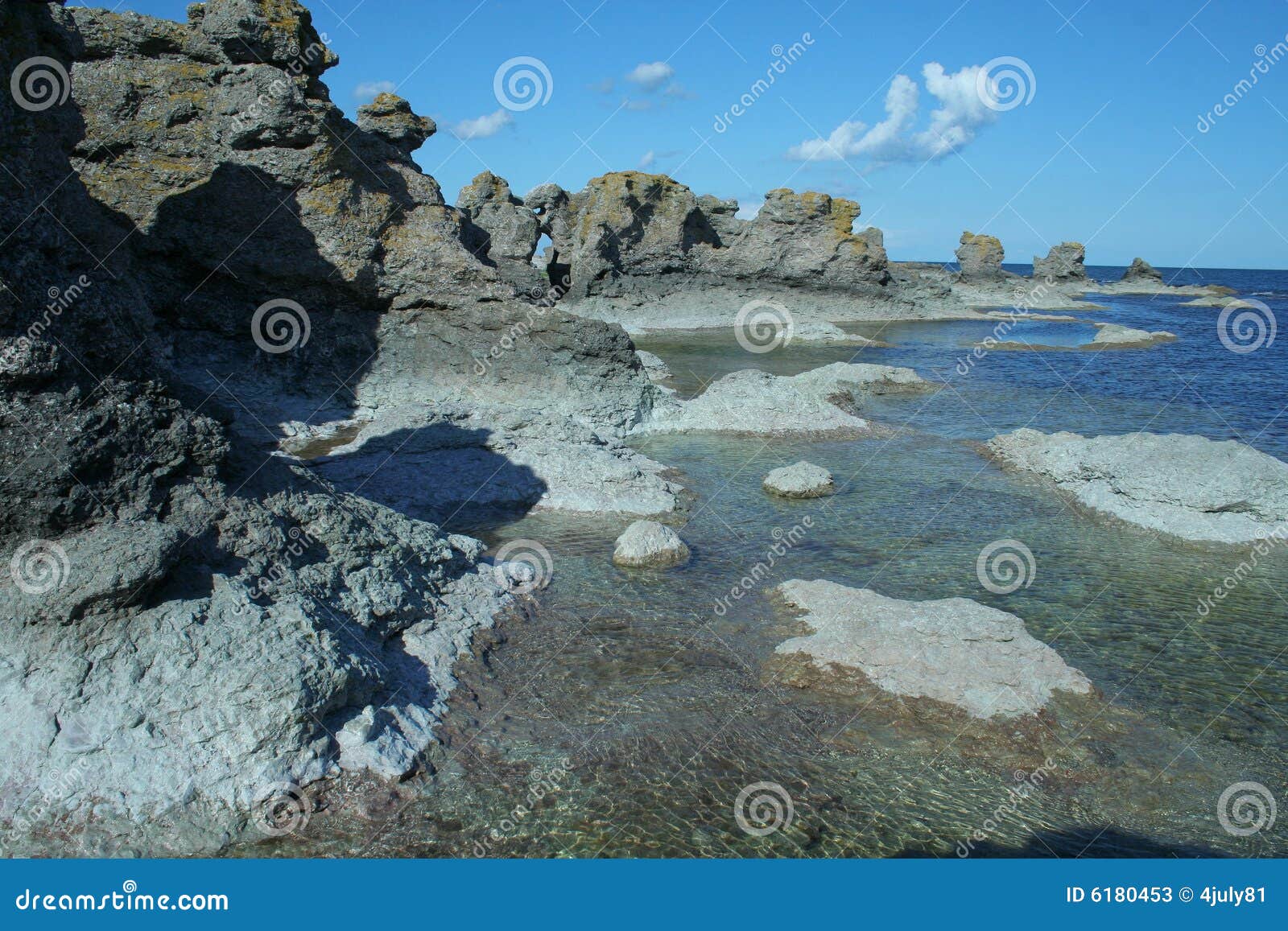 geological forms from sweden, gotland