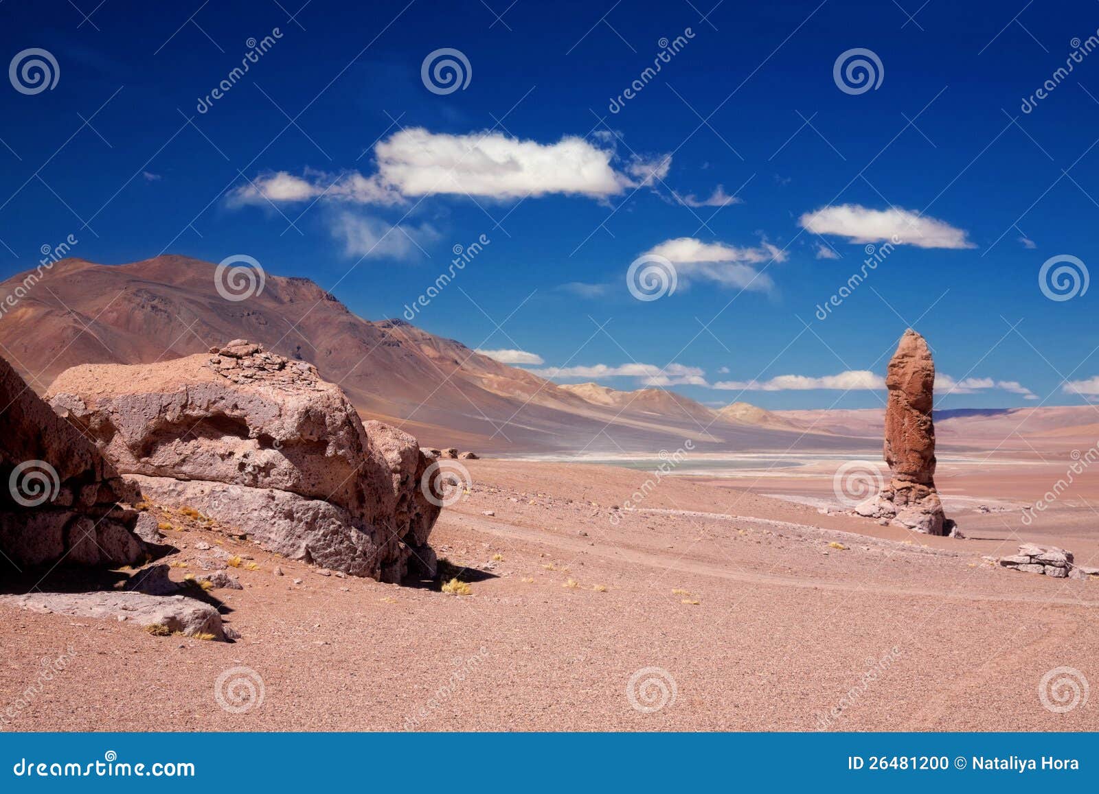 geological monolith close to salar aguas calientes