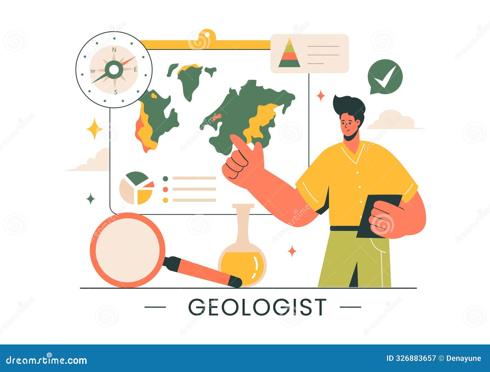 Geologist Soil Flat Composition Vector Illustration CartoonDealer geologist-soil-flat-composition-vector-illustration-cartoondealer