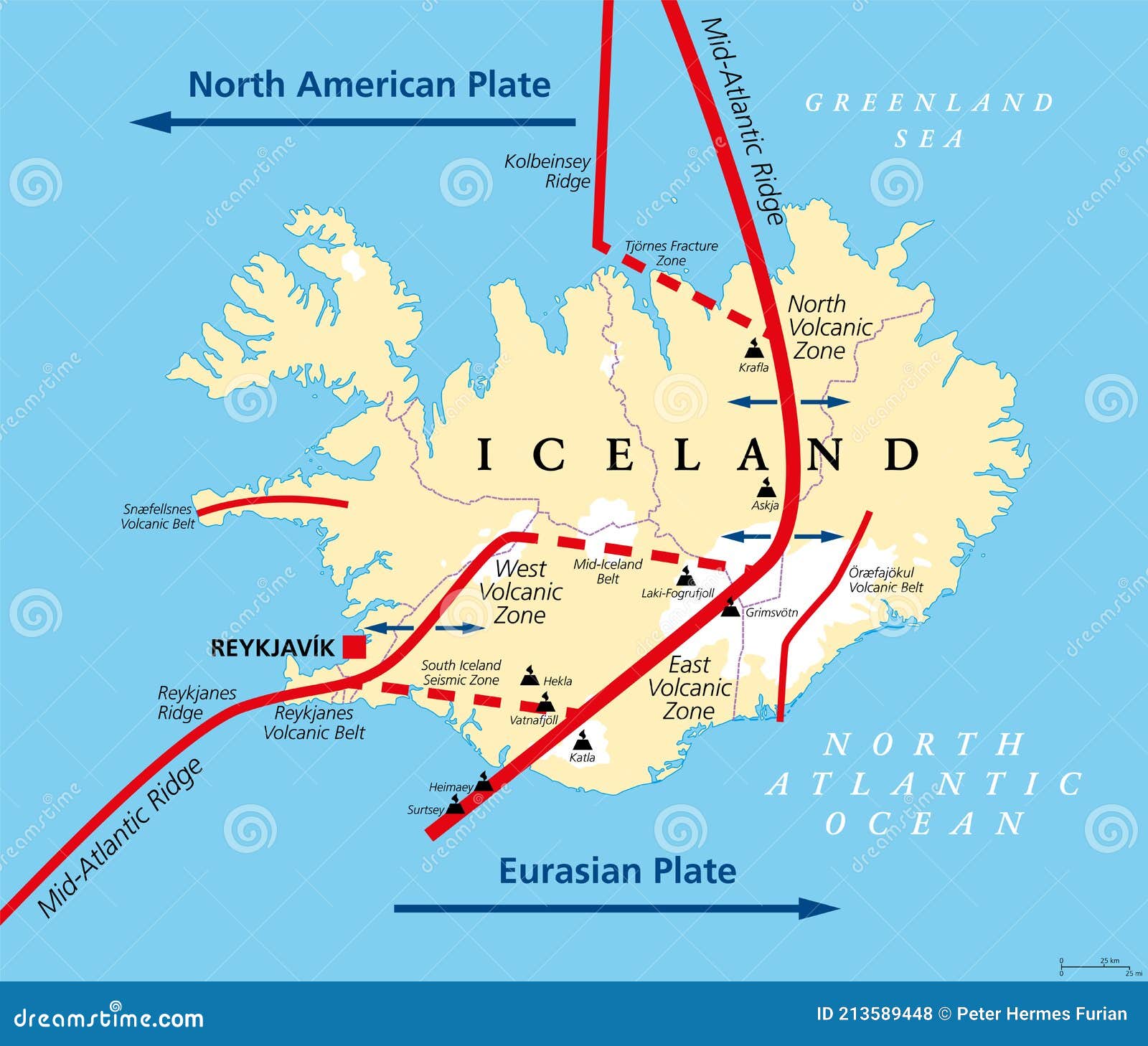 geology of iceland, eurasian and north american plate, political map