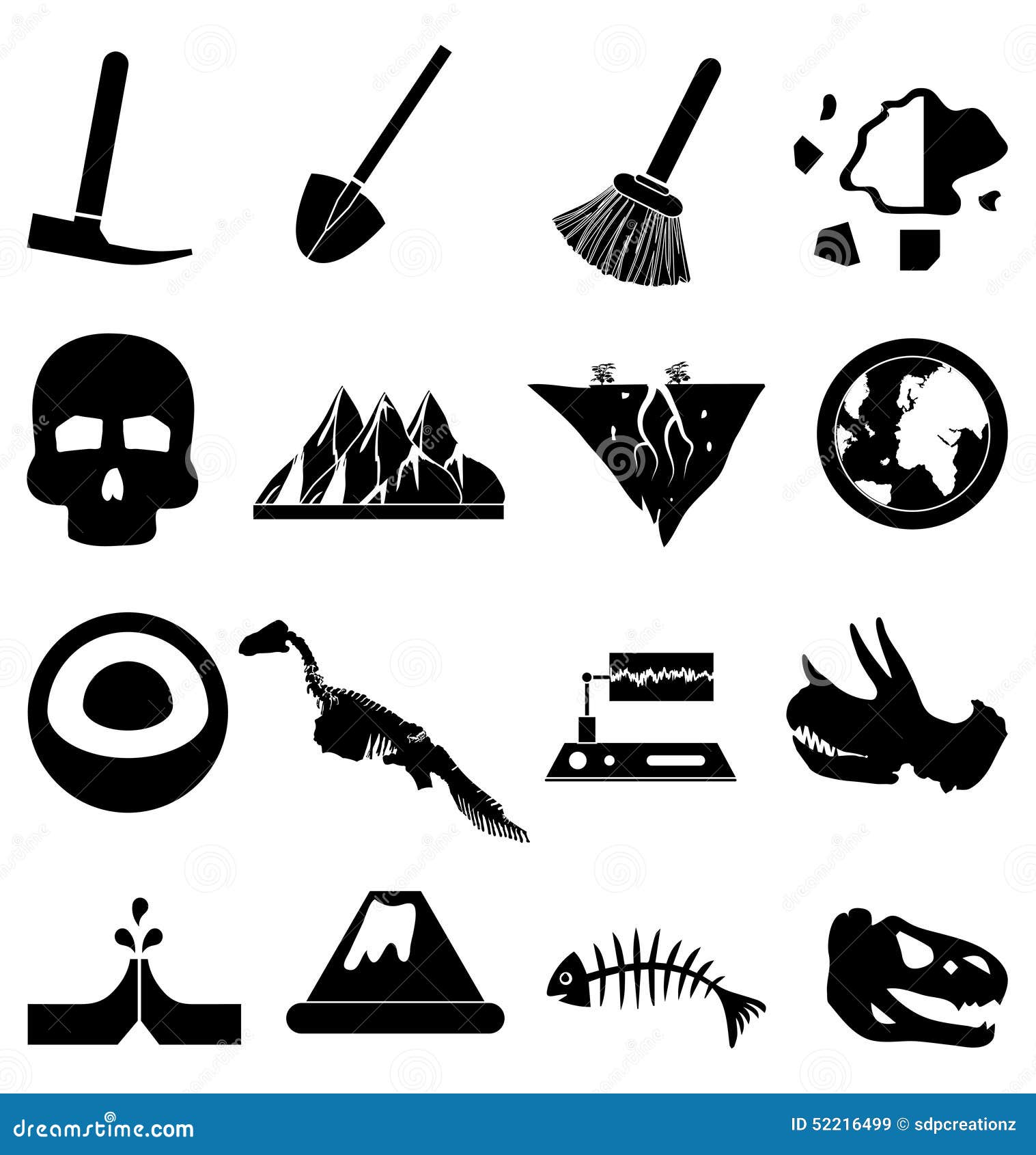 geology icons set