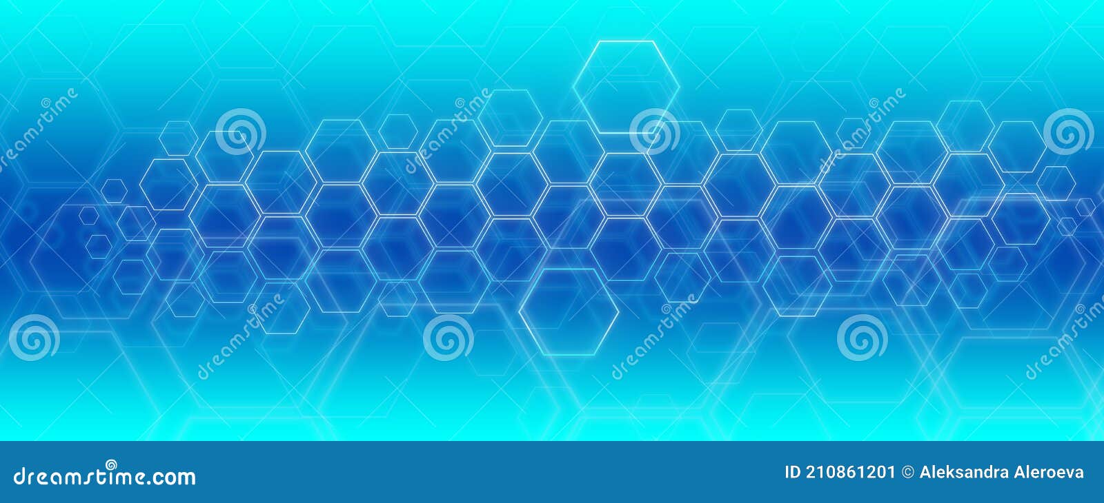 geometric abstract background with hexagons. molecule structure and bond. science, technology