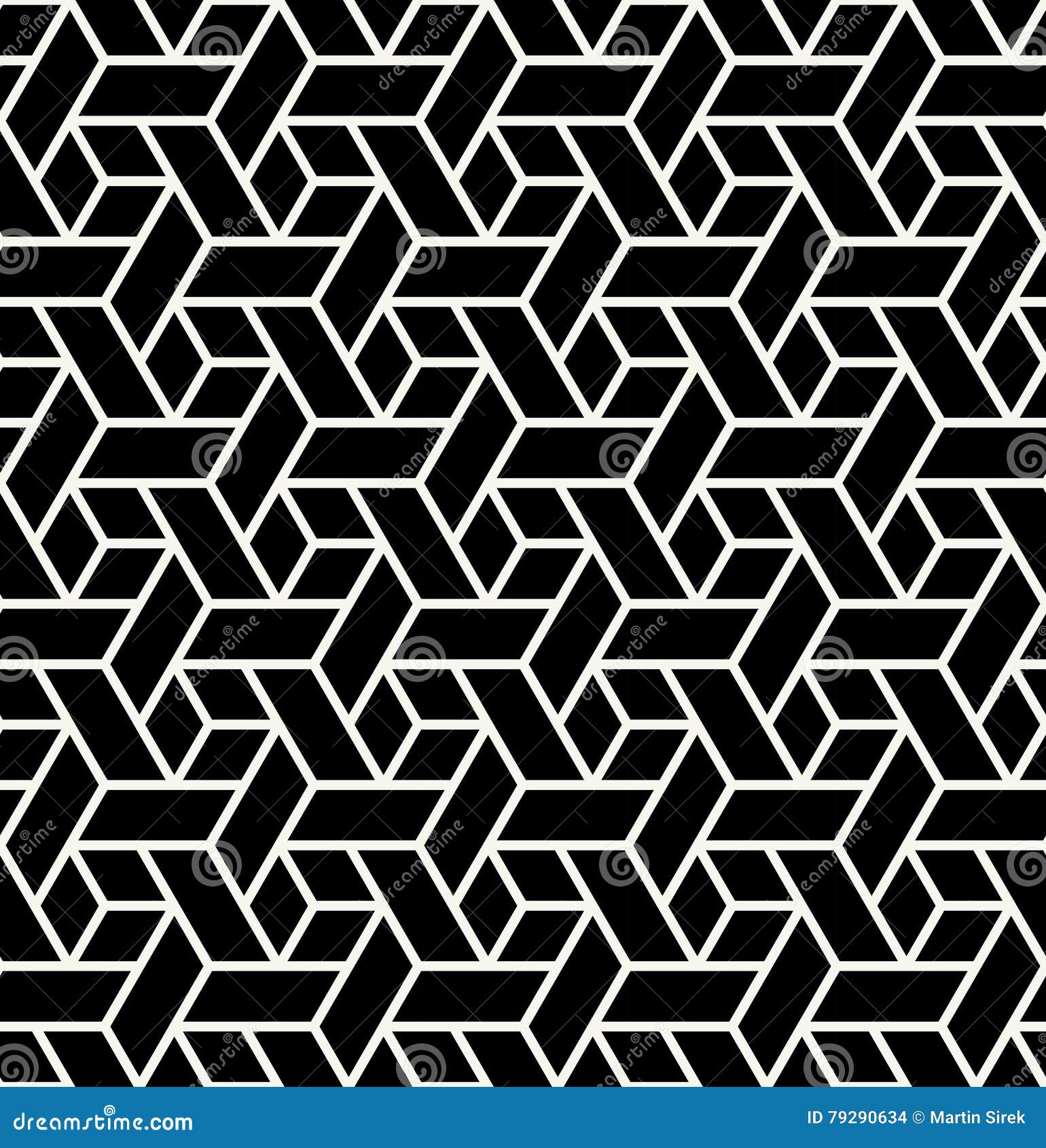 Geometric Black And White Graphic Design Print 3d Cubes Pattern Stock