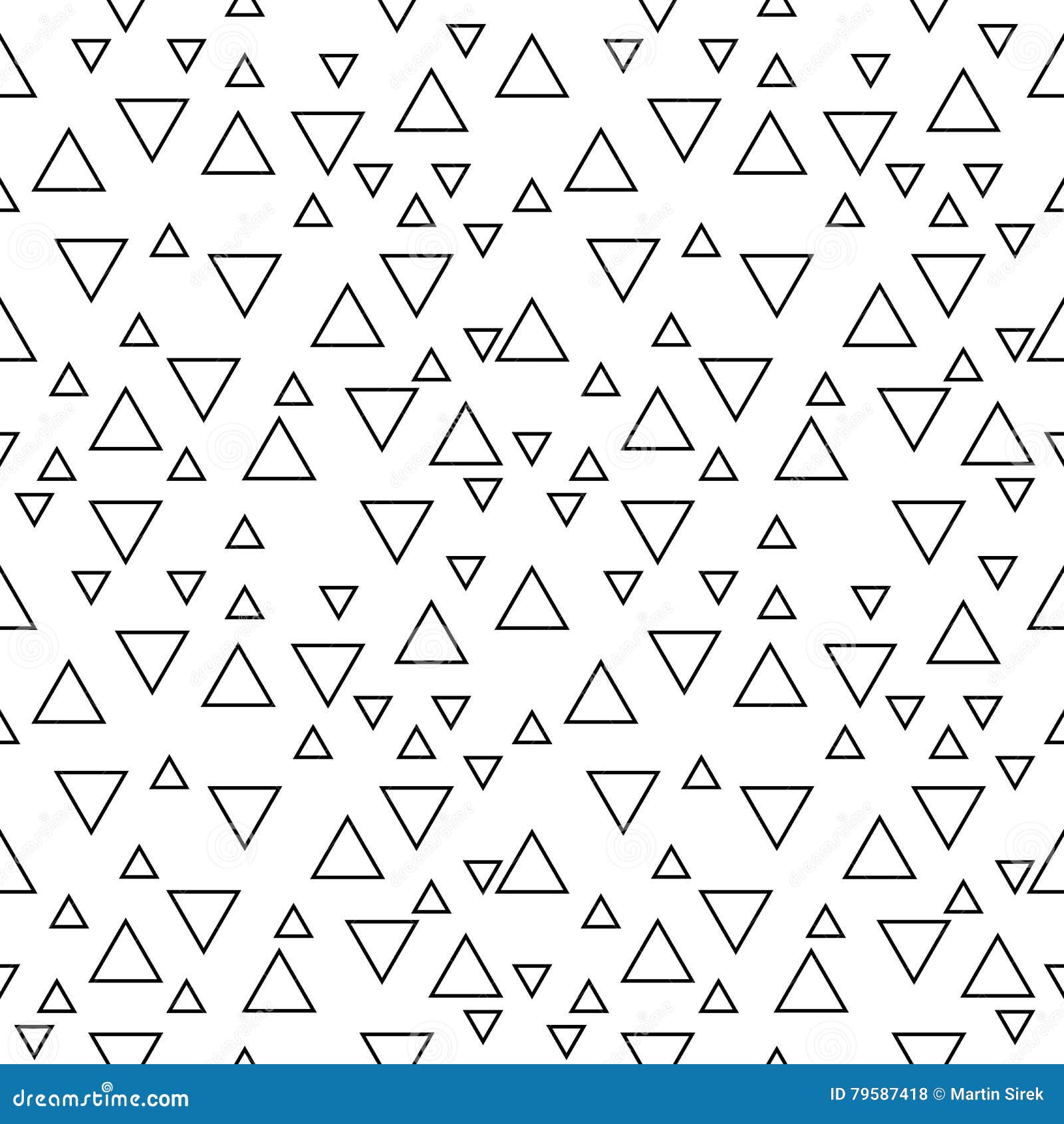 Geometric Black and White Hipster Fashion Random Triangle Pattern Stock ...