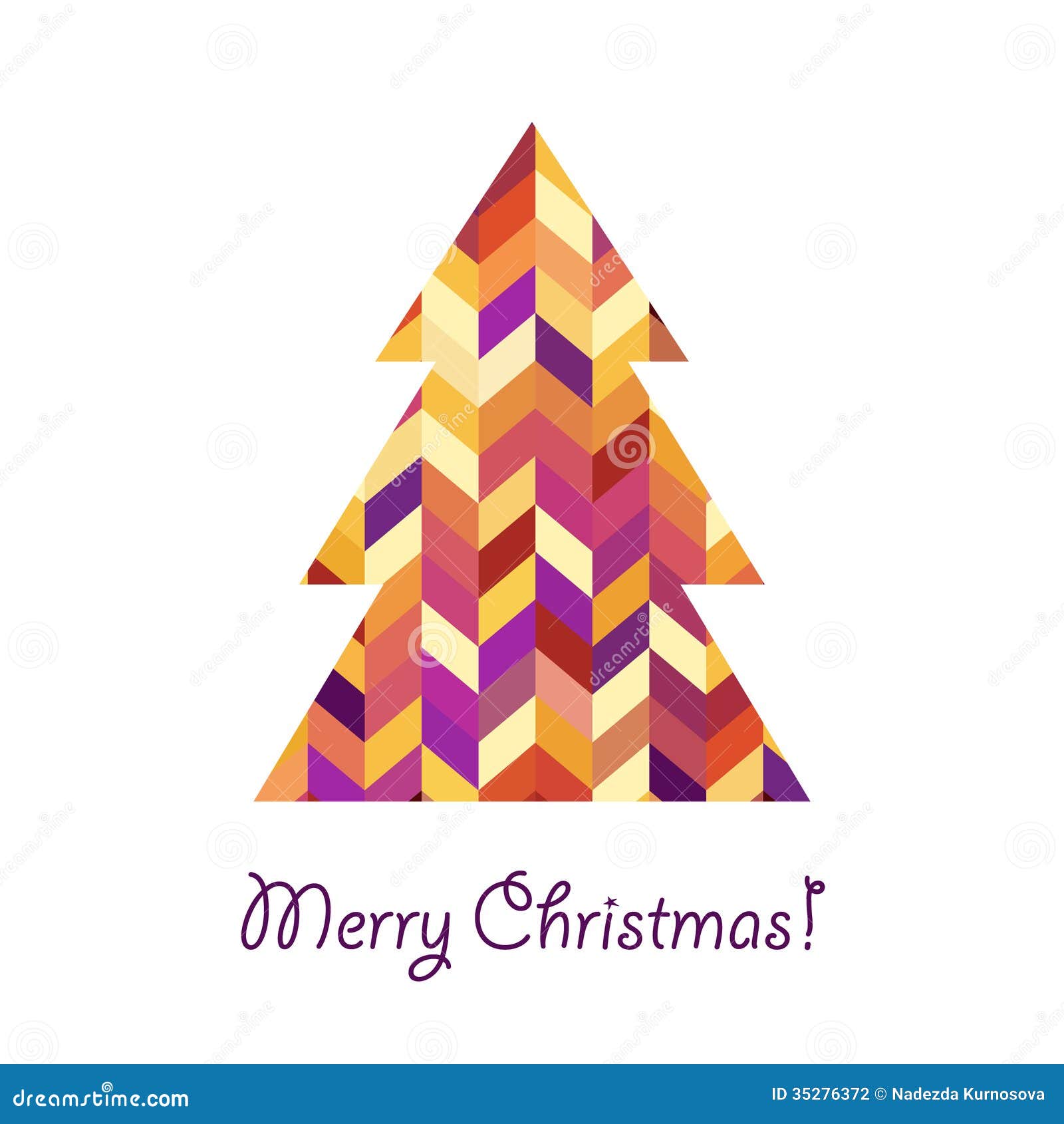 Geometric Christmas Tree Stock Photography - Image: 35276372