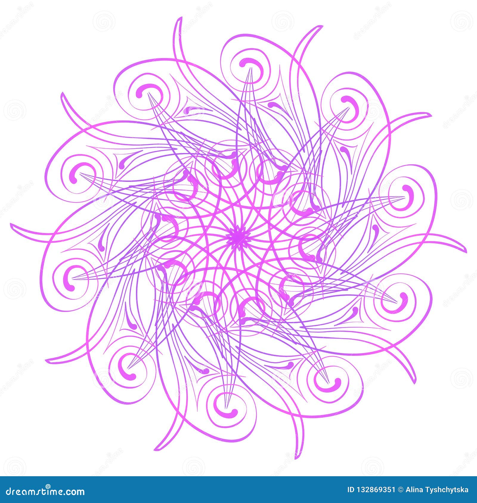 Pink and Purple Spirograph Pattern String Art 