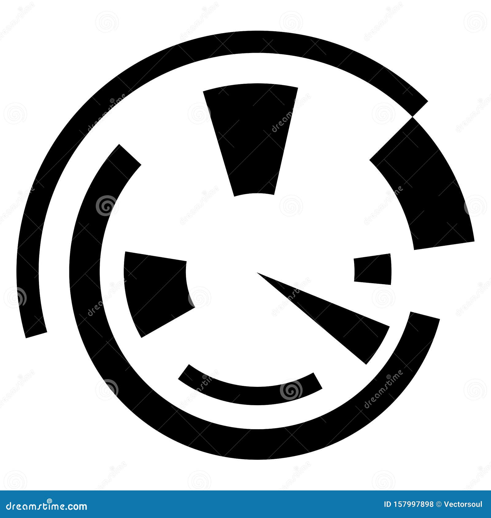 geometric circle. sci-fi, high-tech ui circular 