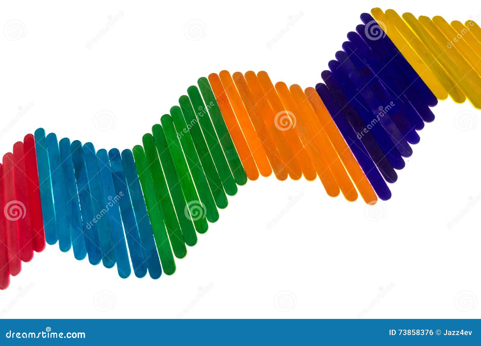 Geometric Composition With Colorful Popsicle Sticks Isolated On Stock Photo  - Download Image Now - iStock