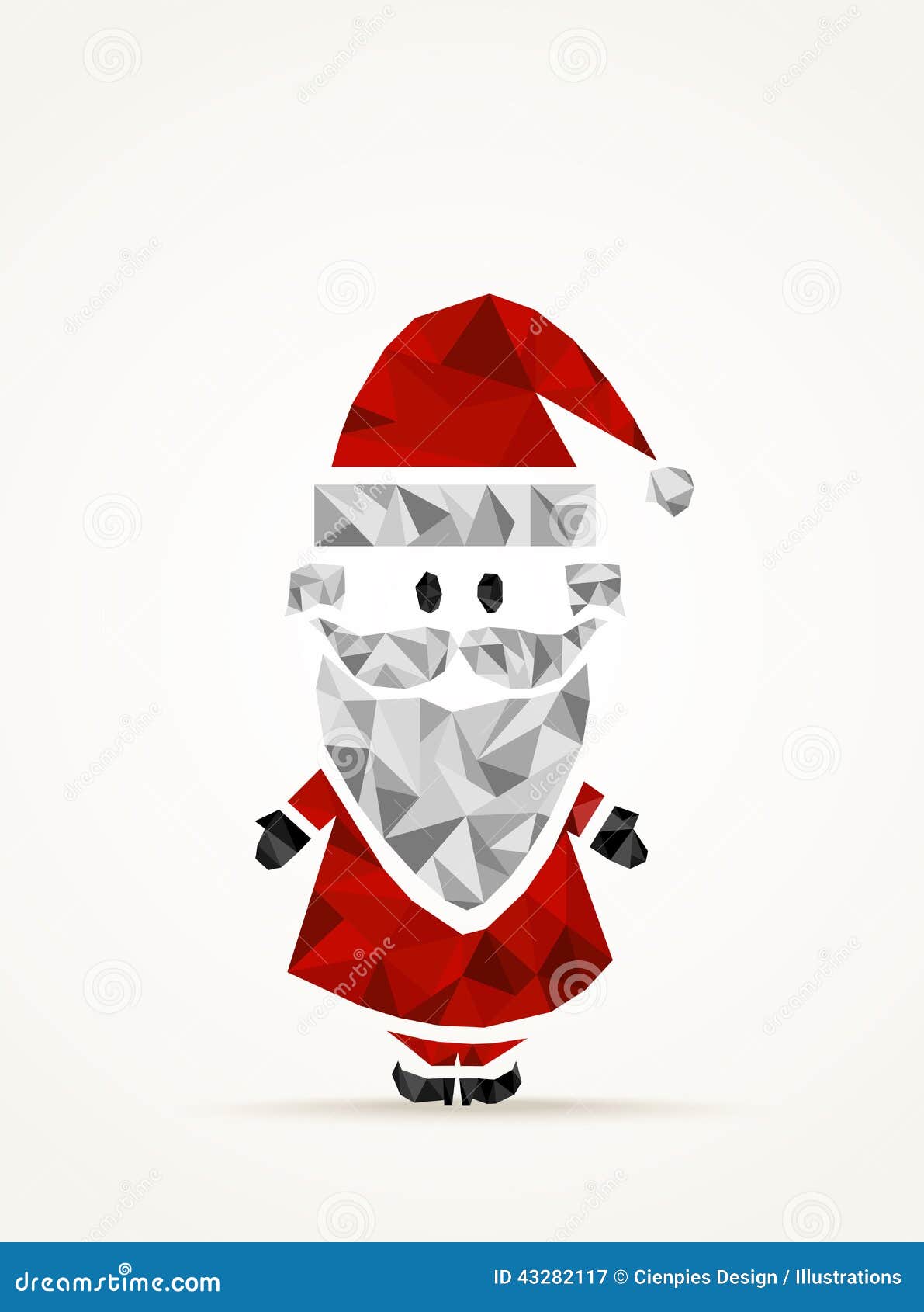 Geometric Contemporary Santa Claus Stock Vector - Image 