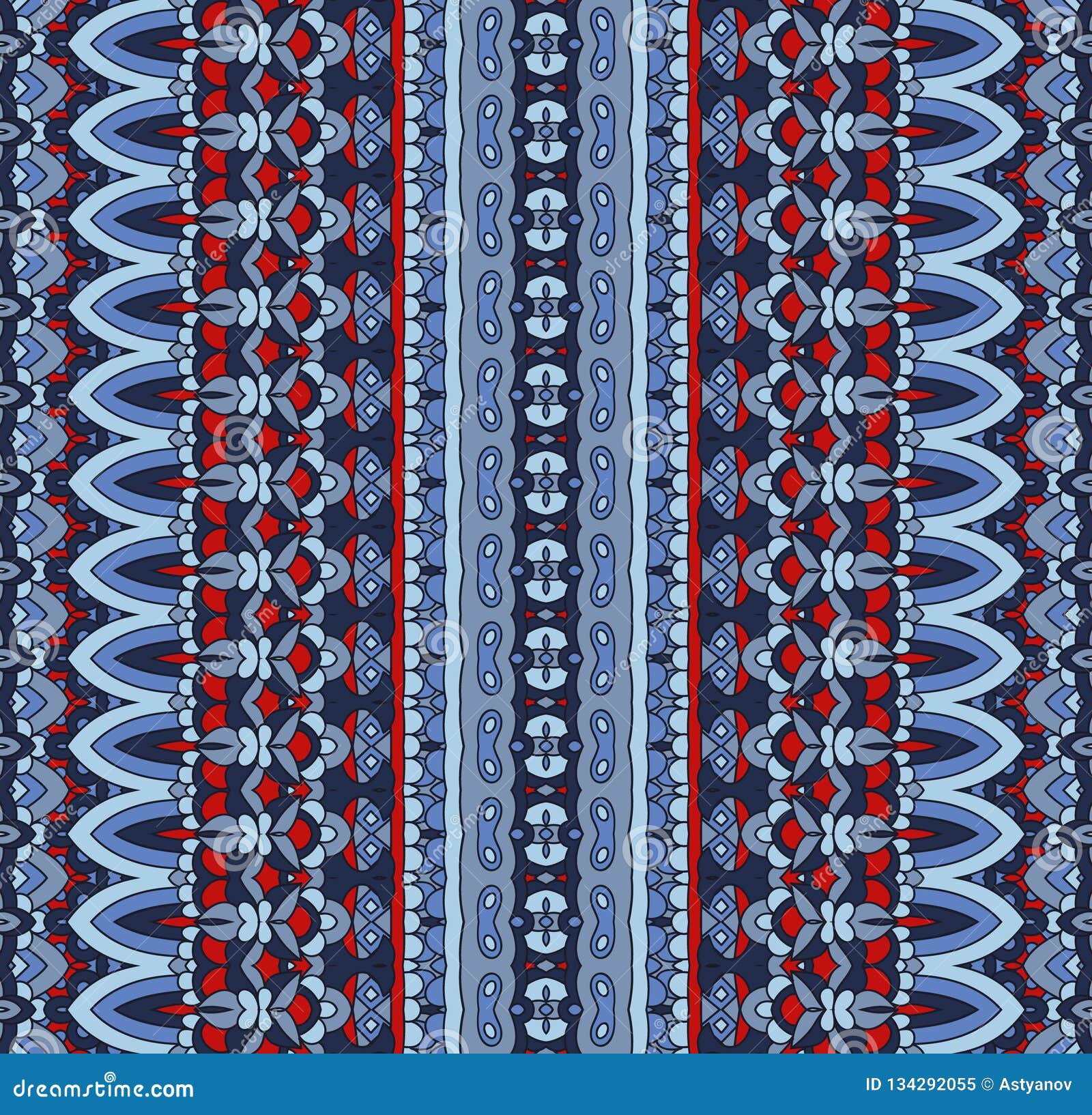 Geometric Fabric Retro Style Seamless Stripes Pattern. Abstract Vector ...