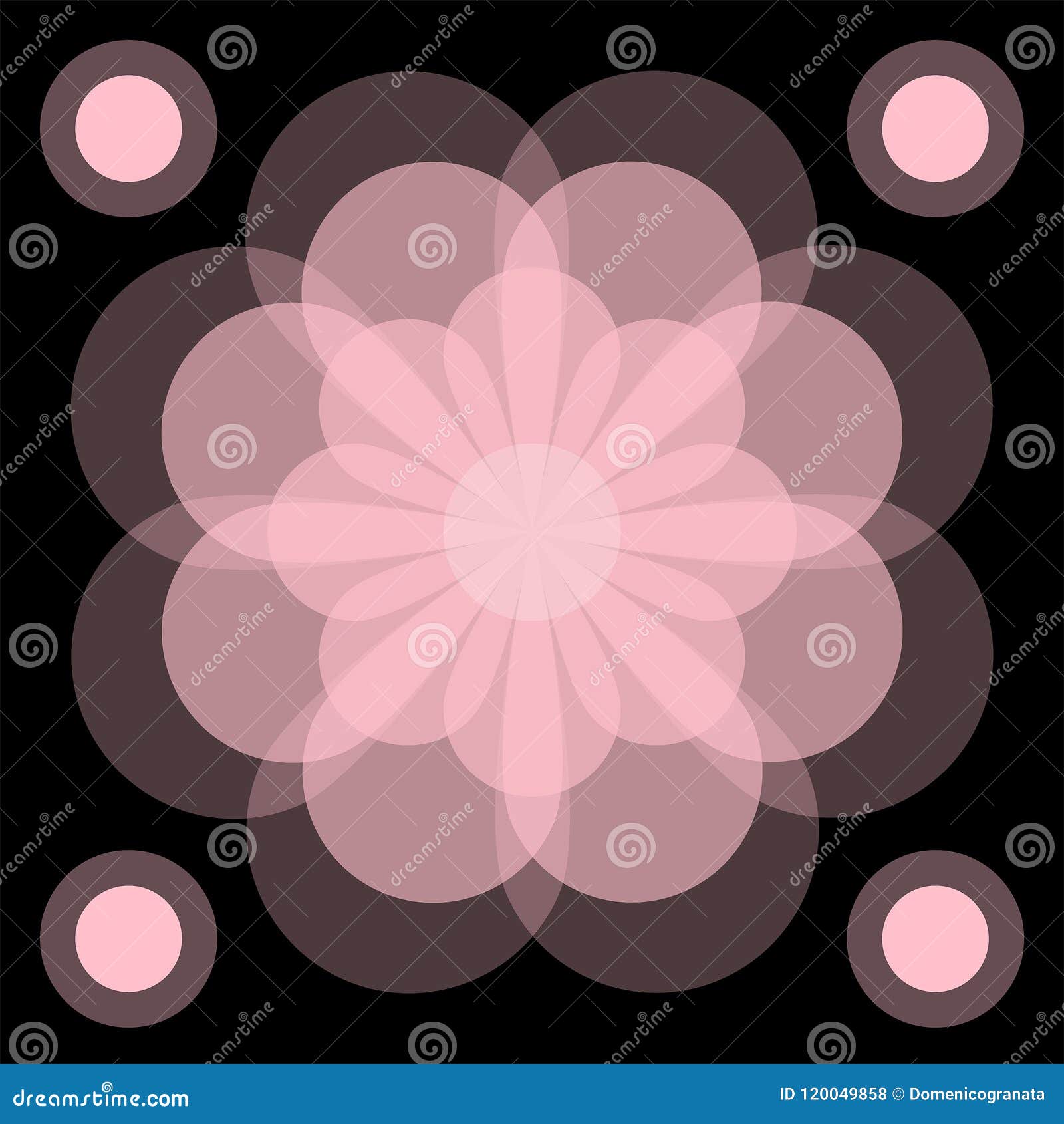 geometric flower on a black background