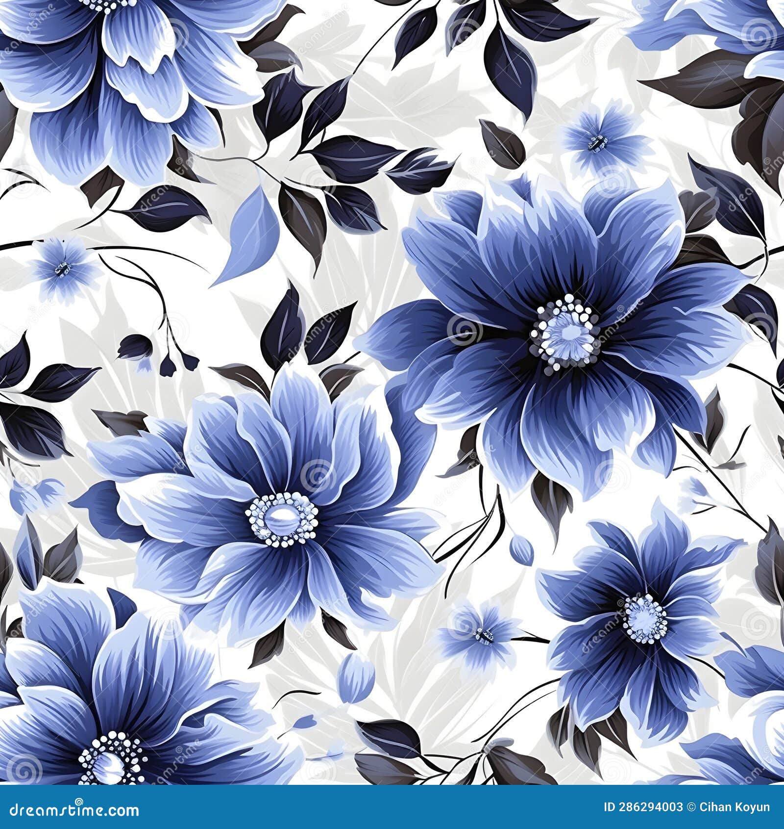 Geometric Flower Seamless Wallpaper Stock Illustration Illustration
