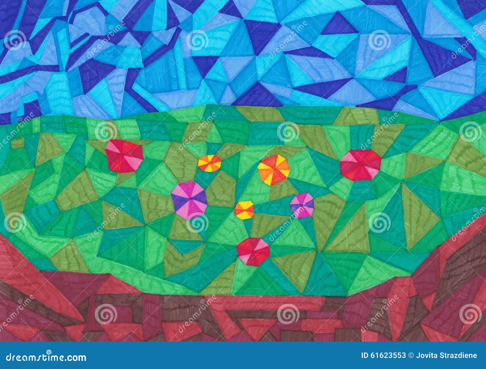 geometric forms colorful background
