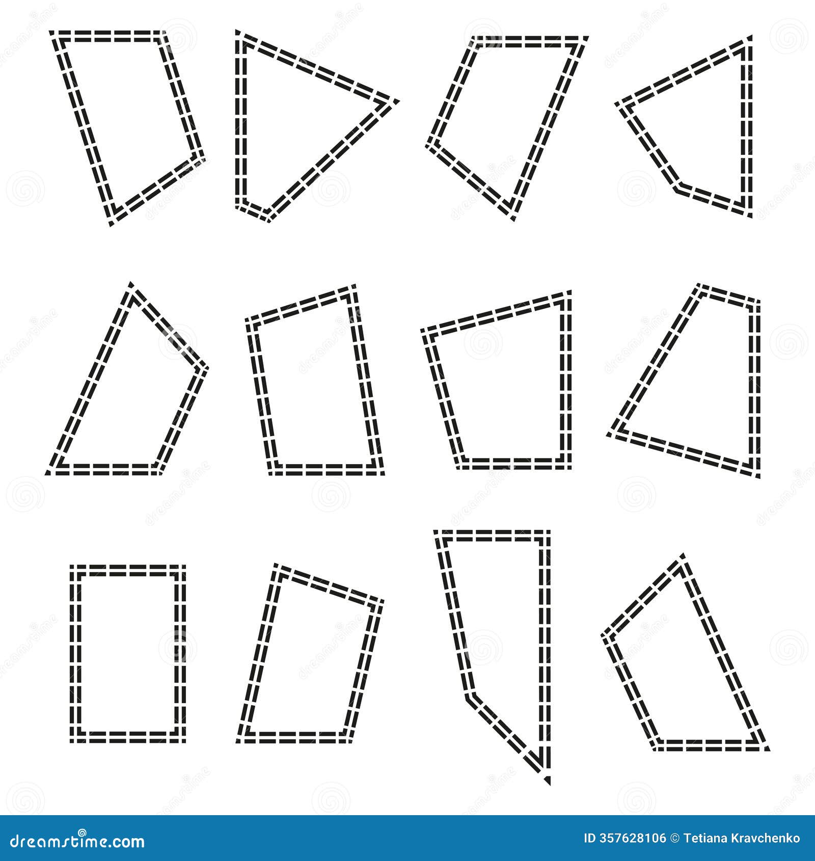geometric frame . abstract square layout. black white minimalism. symmetrical linear structure.