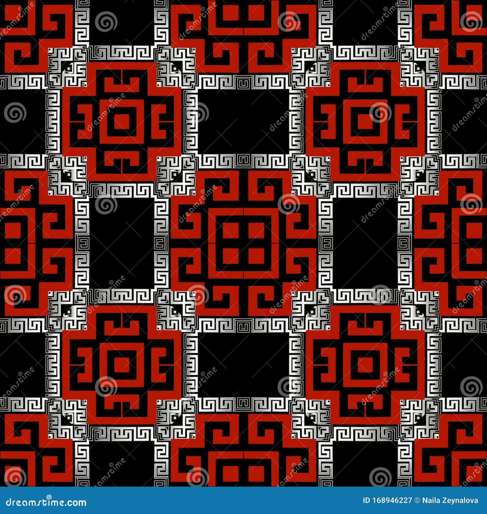 Geometric Greek Vector Seamless Pattern. Checkered Abstract Background