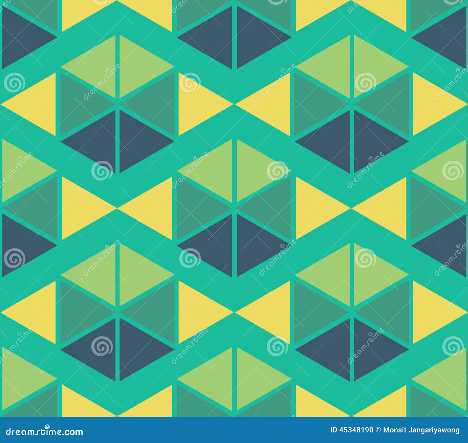 Geometric Green Yellow Blue Color Pattern Background Stock Vector