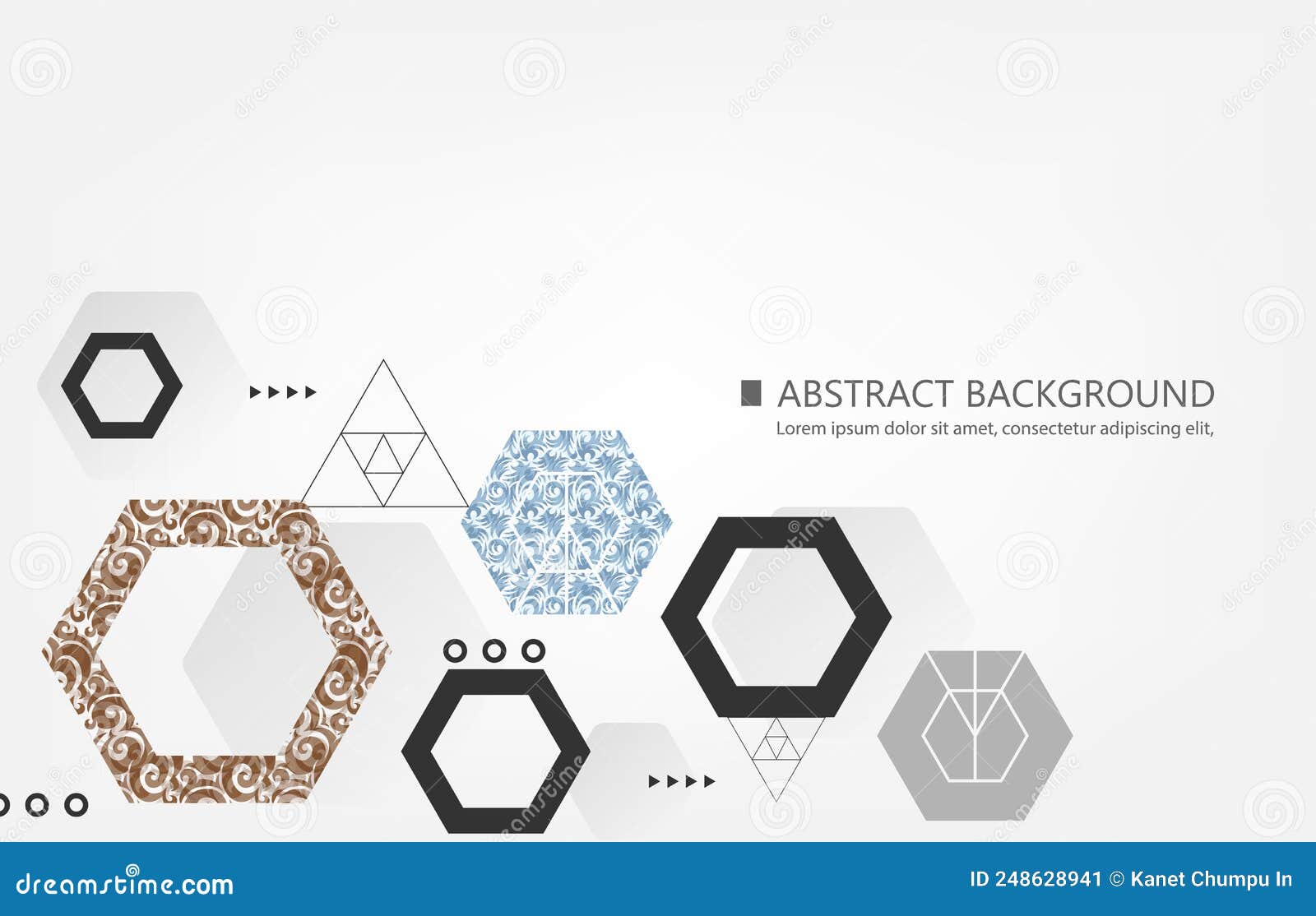 Geometric Hexagons Vector Wallpaper.hexagons Abstract Template Stock