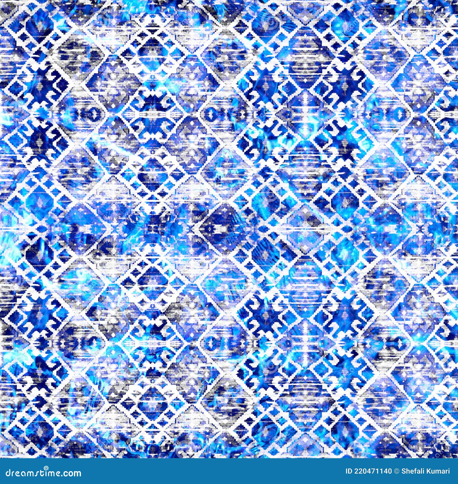 Geometric High Definition Repeat Boho Pattern Isolated on White Canvas ...