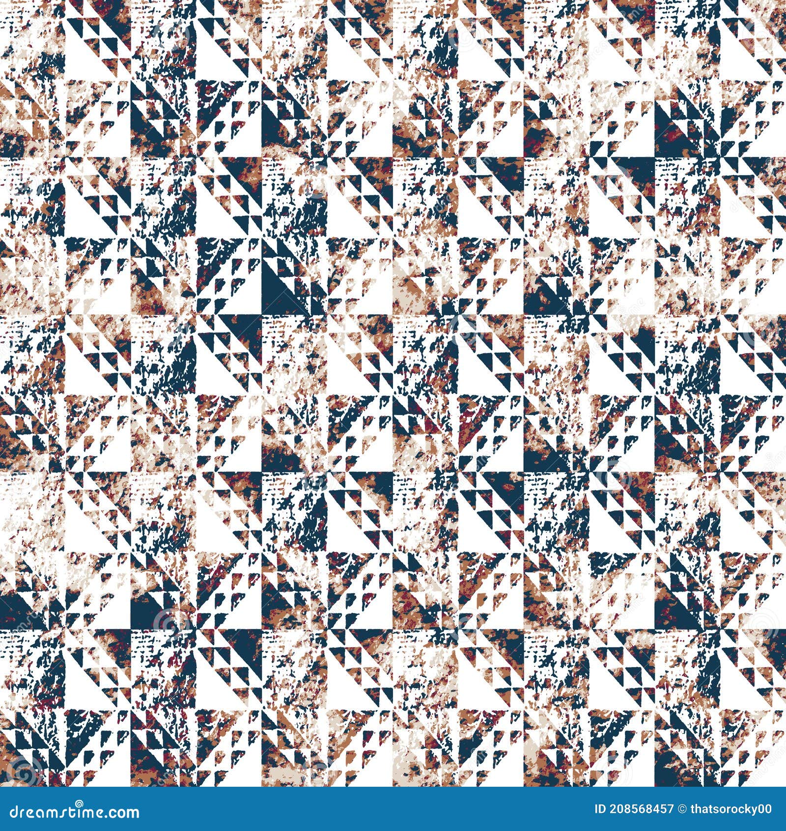 geometric kilim ikat pattern with grunge texture