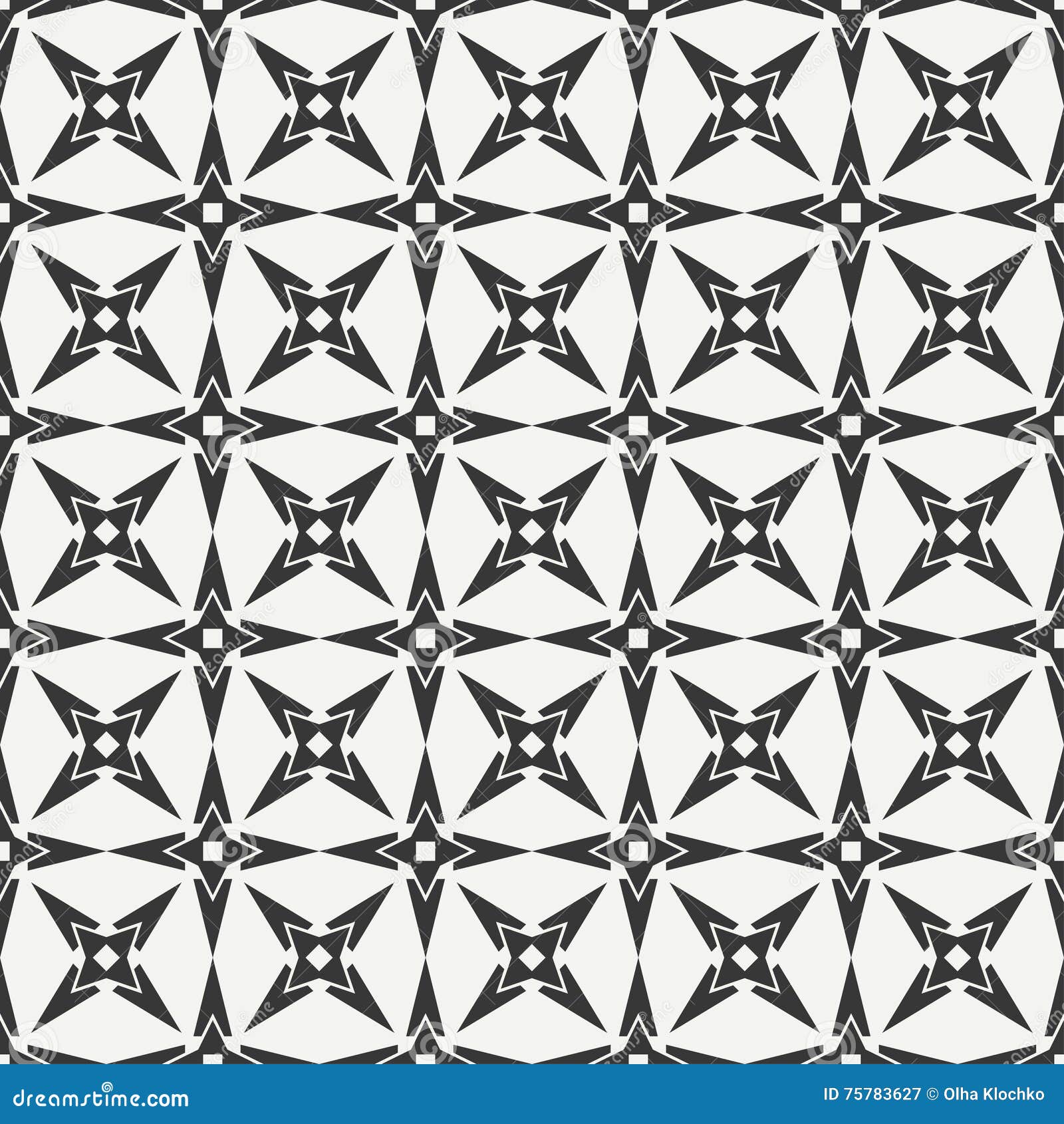 geometric line monochrome lattice seamless arabic pattern.