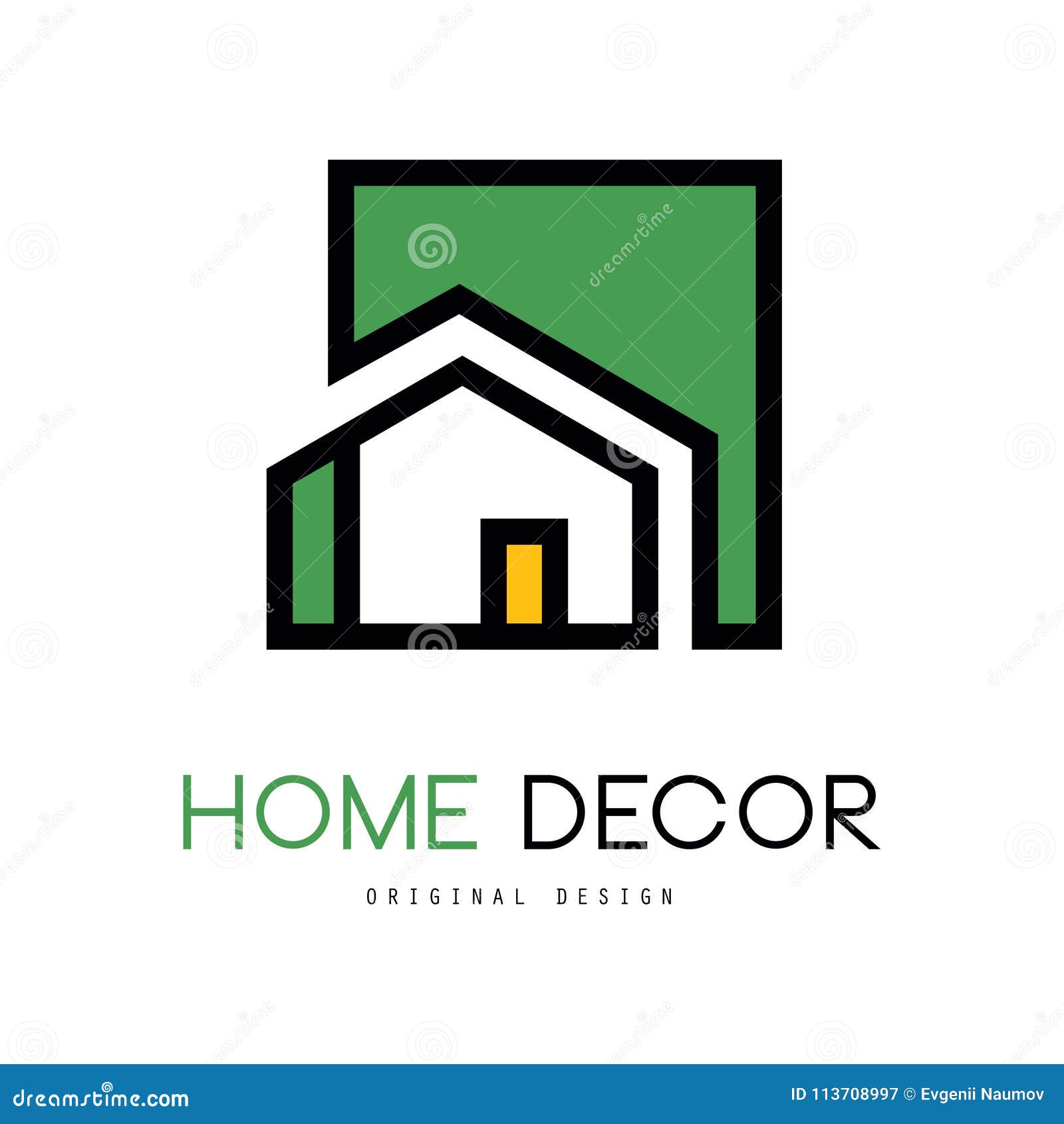 Geometric Vector Logo With Abstract Building Original