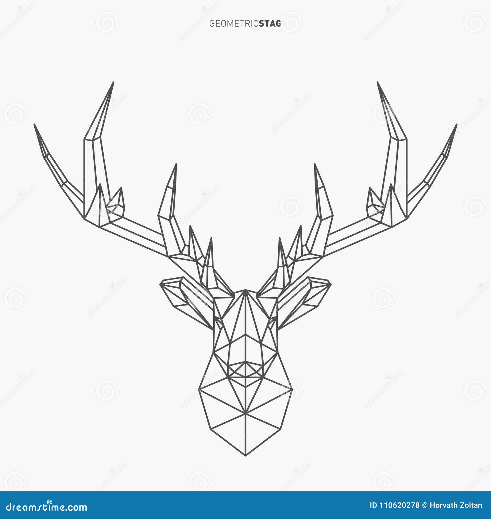 geometric low poly stag