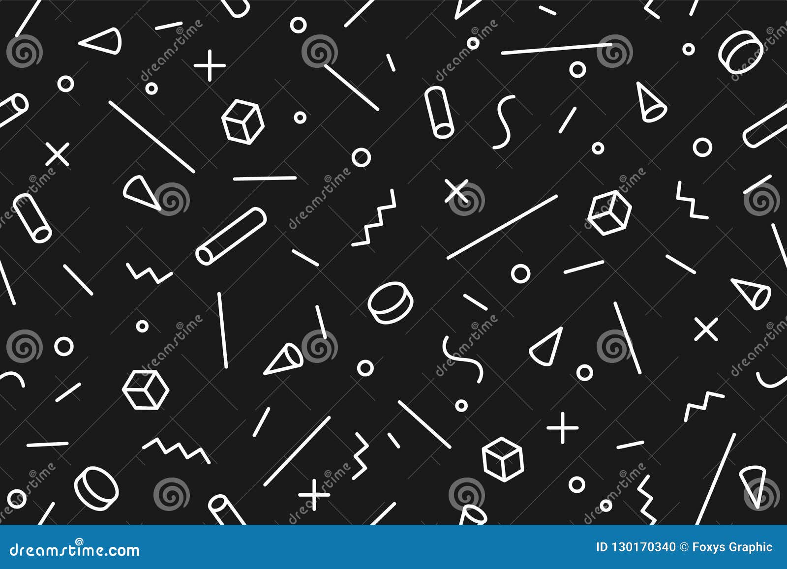 Geometric Memphis Pattern. Seamless Graphic Pattern 80s90s Trendy