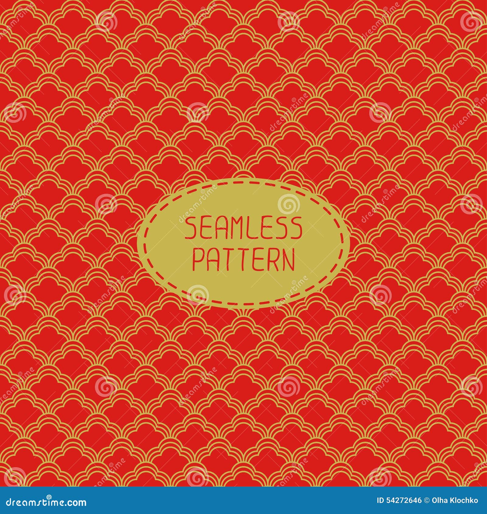 Geometric National Chinese Seamless Pattern Stock Vector Illustration