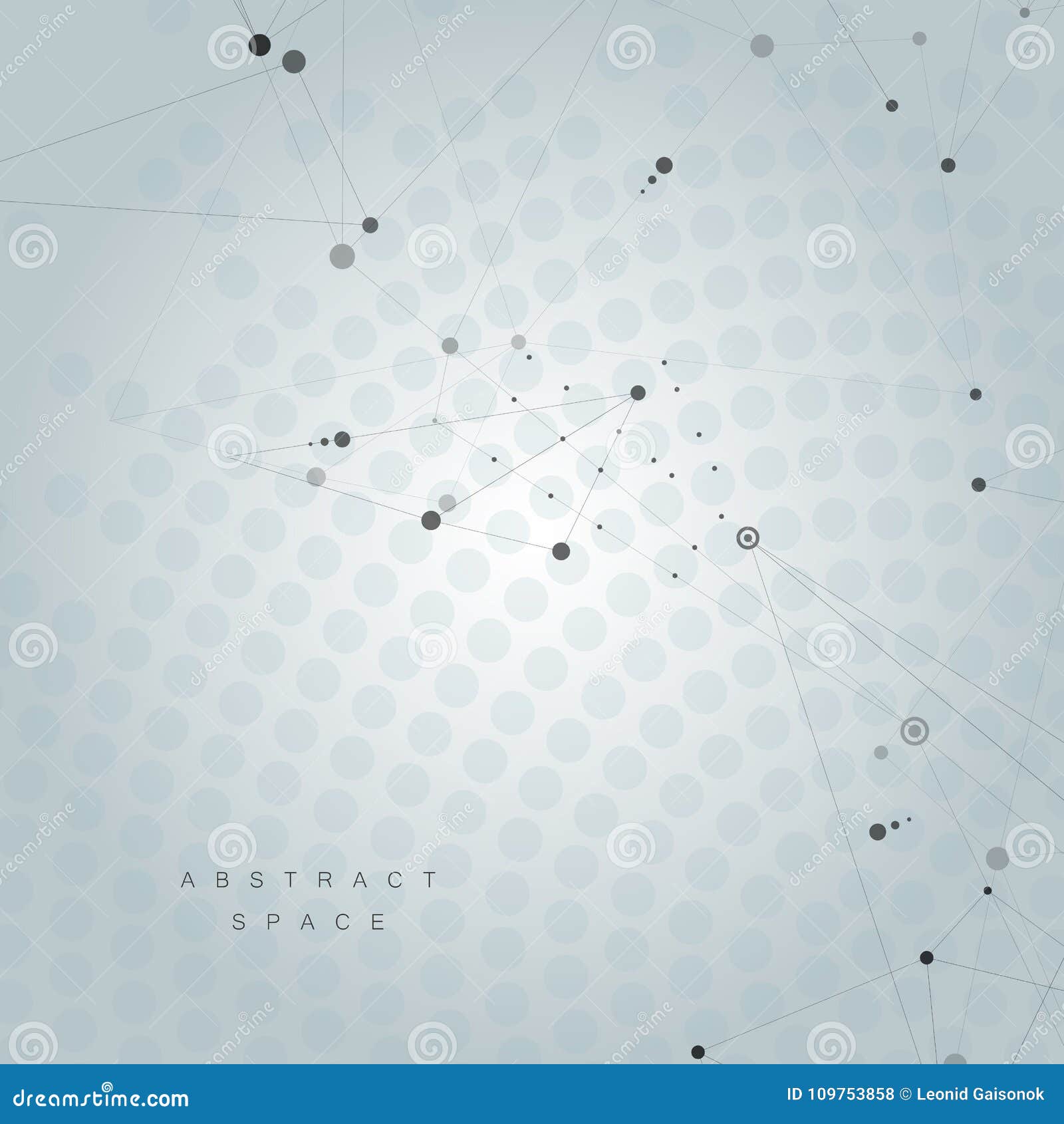 Geometric Network Abstract Background with Connected Line and Dots