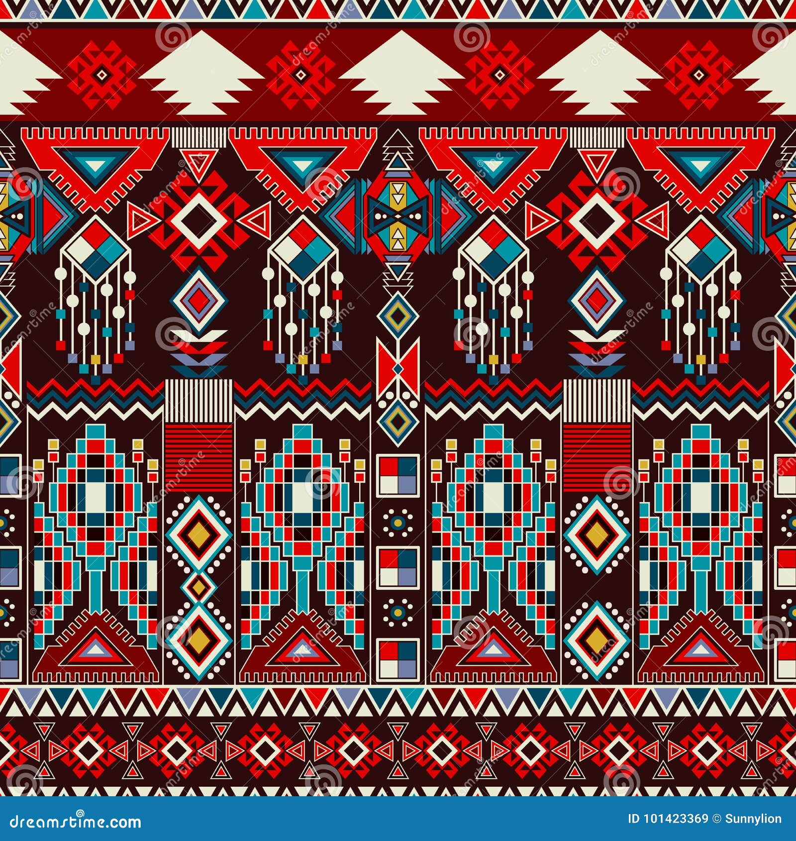 geometric ornament for ceramics, wallpaper, textile, web, cards. ethnic pattern. border ornament. native american 