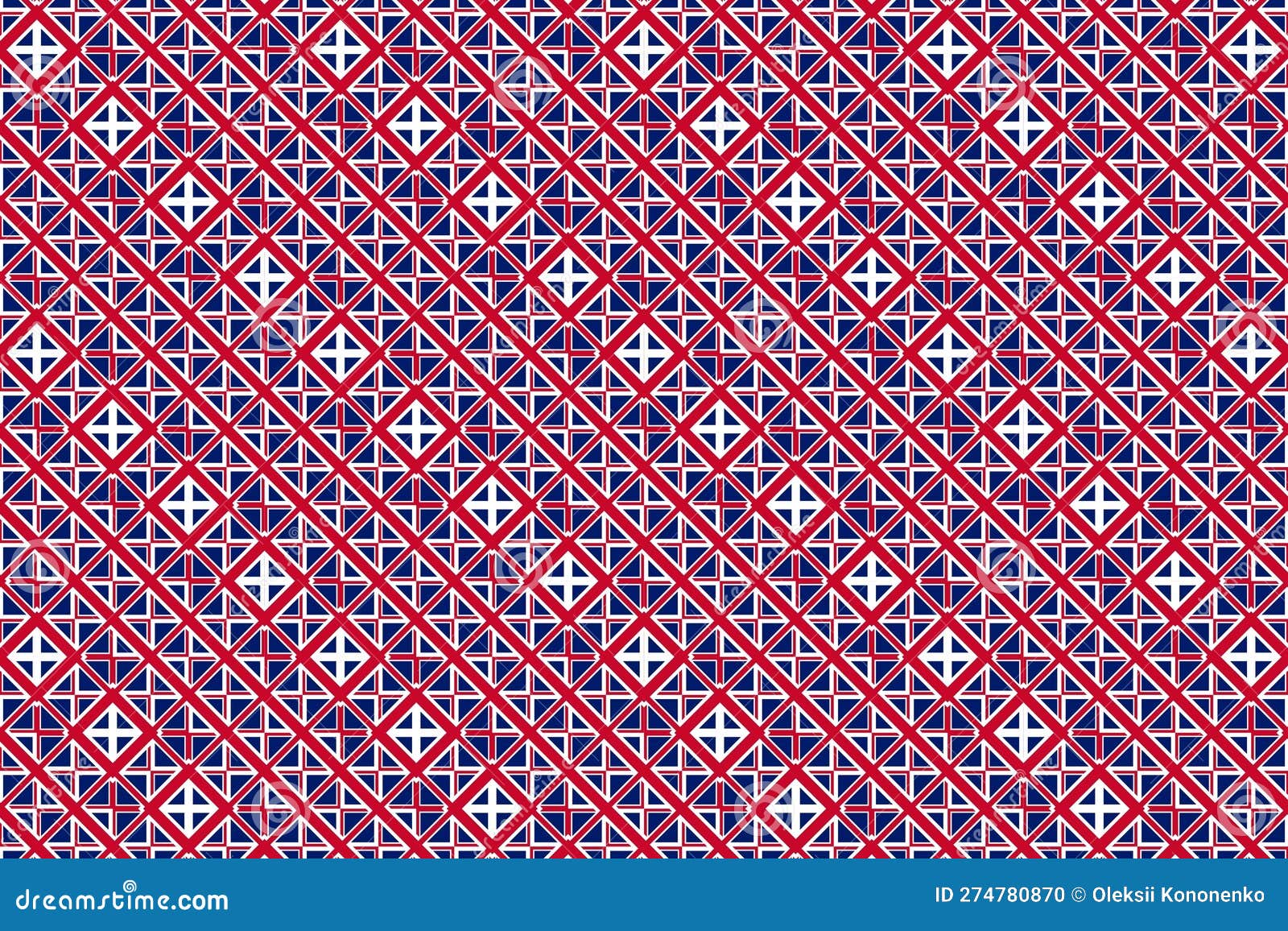 Geometric Pattern in the Colors of the National Flag of United Kingdom ...