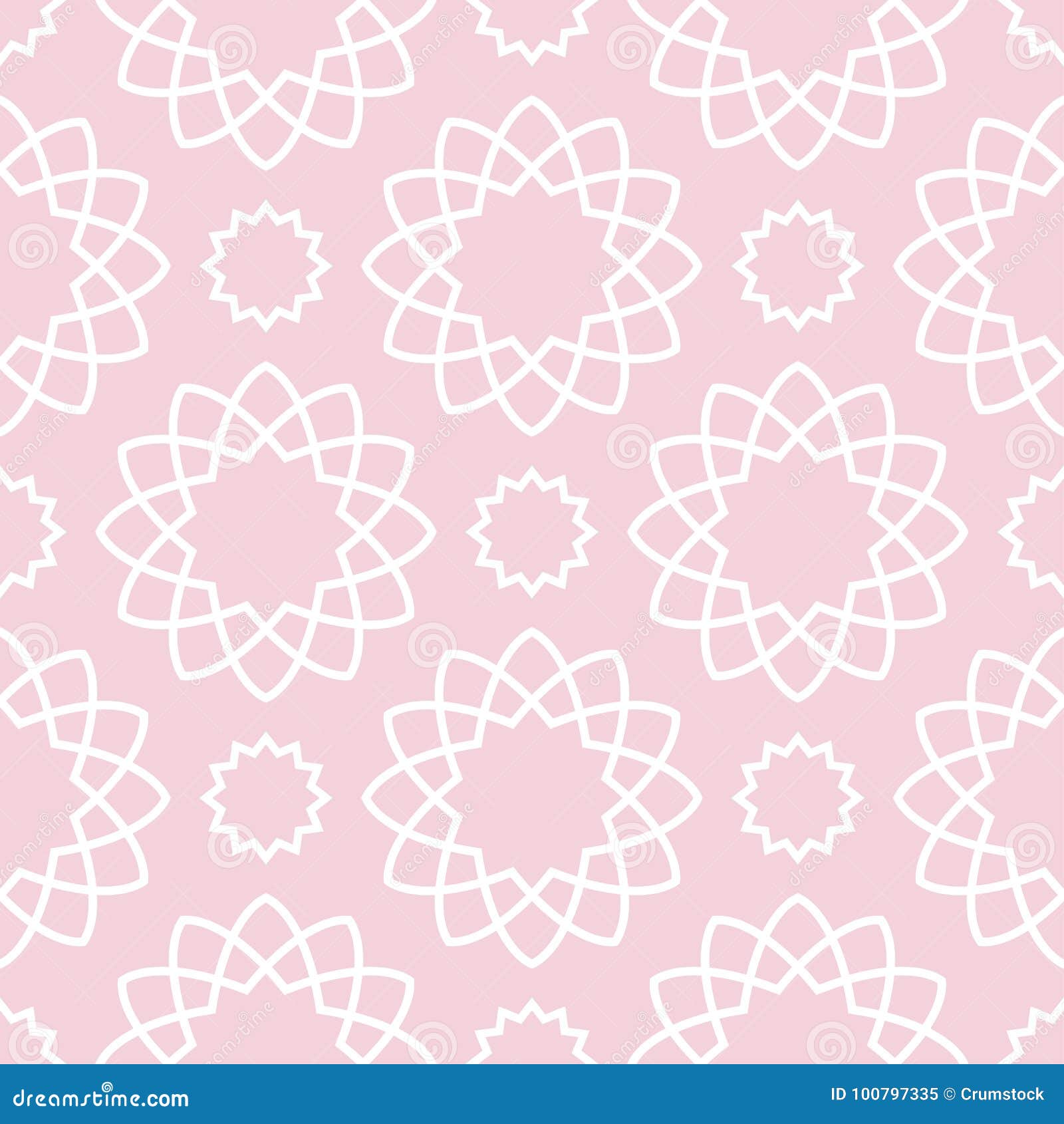 Geometric Pattern for Wallpapers. Pale Pink Seamless Background Stock