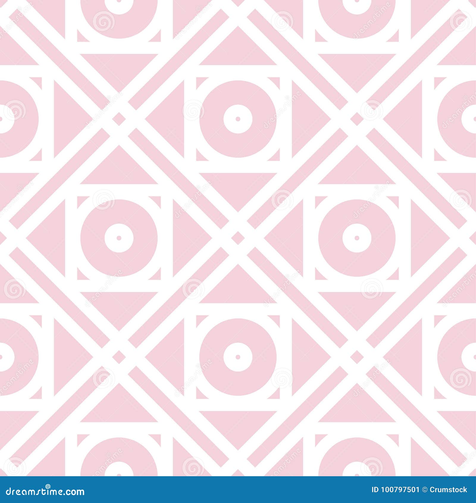Geometric Pattern for Wallpapers. Pale Pink Seamless Background Stock