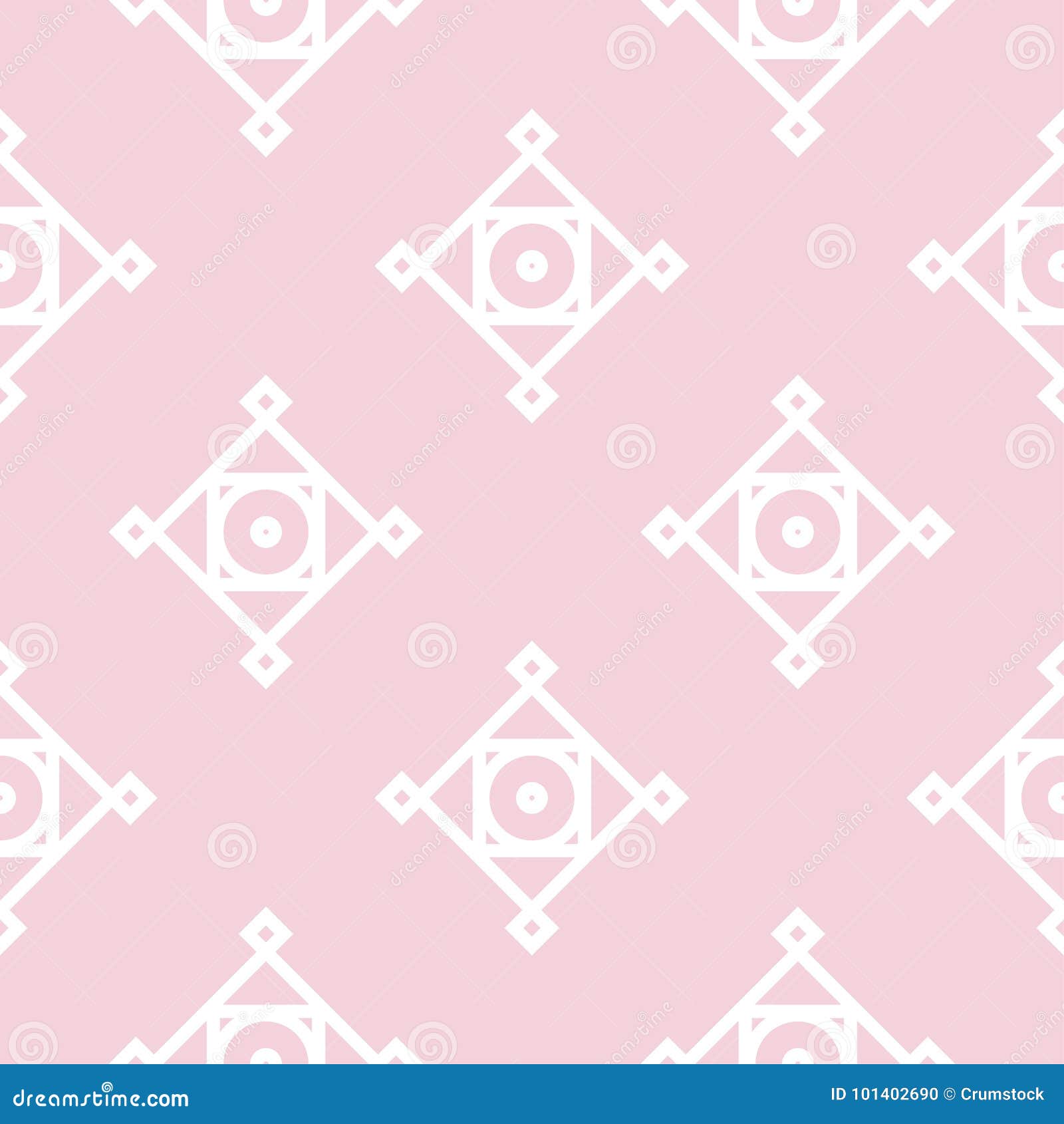 Geometric Pattern for Wallpapers. Pale Pink Seamless Background Stock