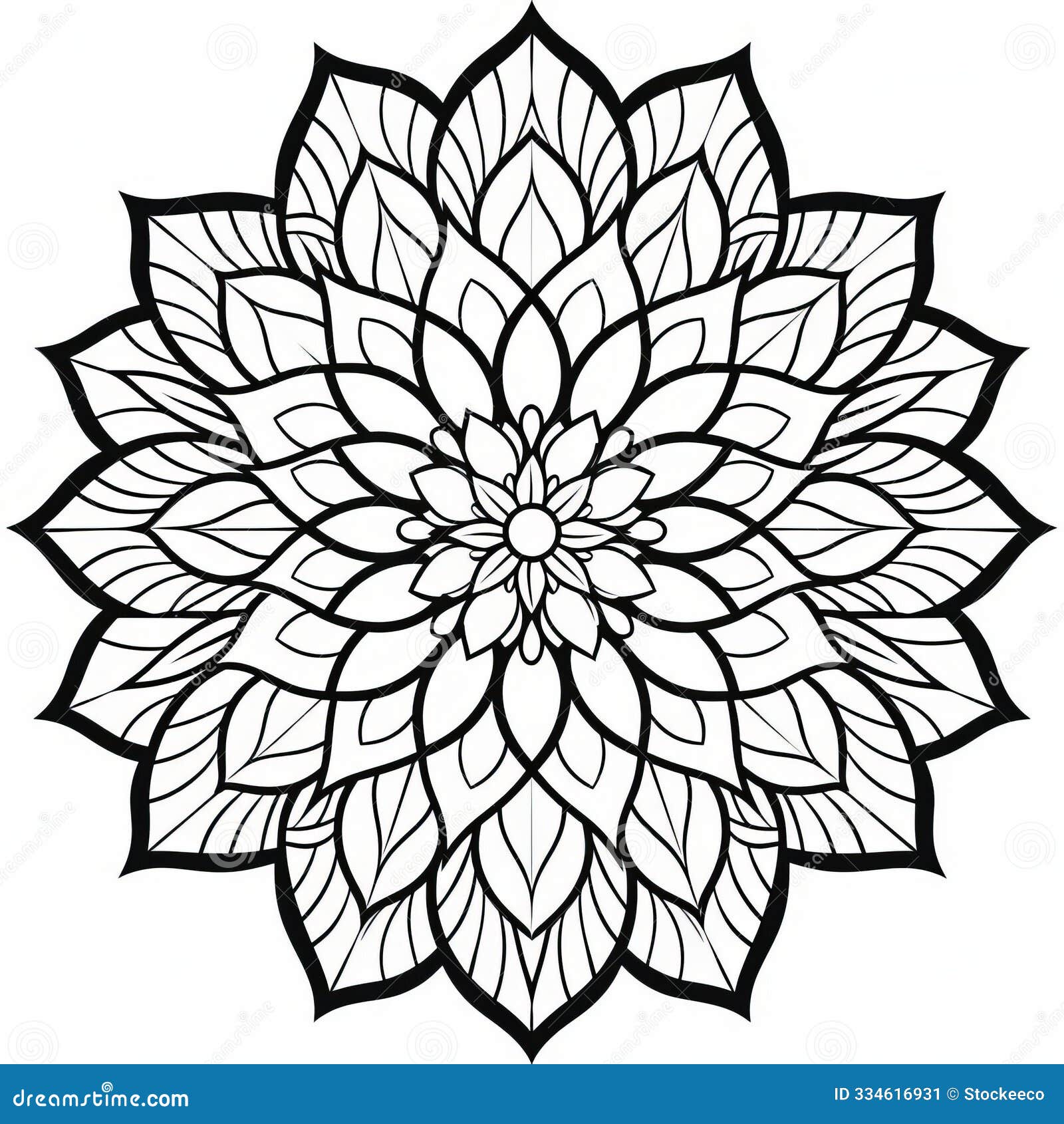 geometric patterns in nature inspired black and white mandala art