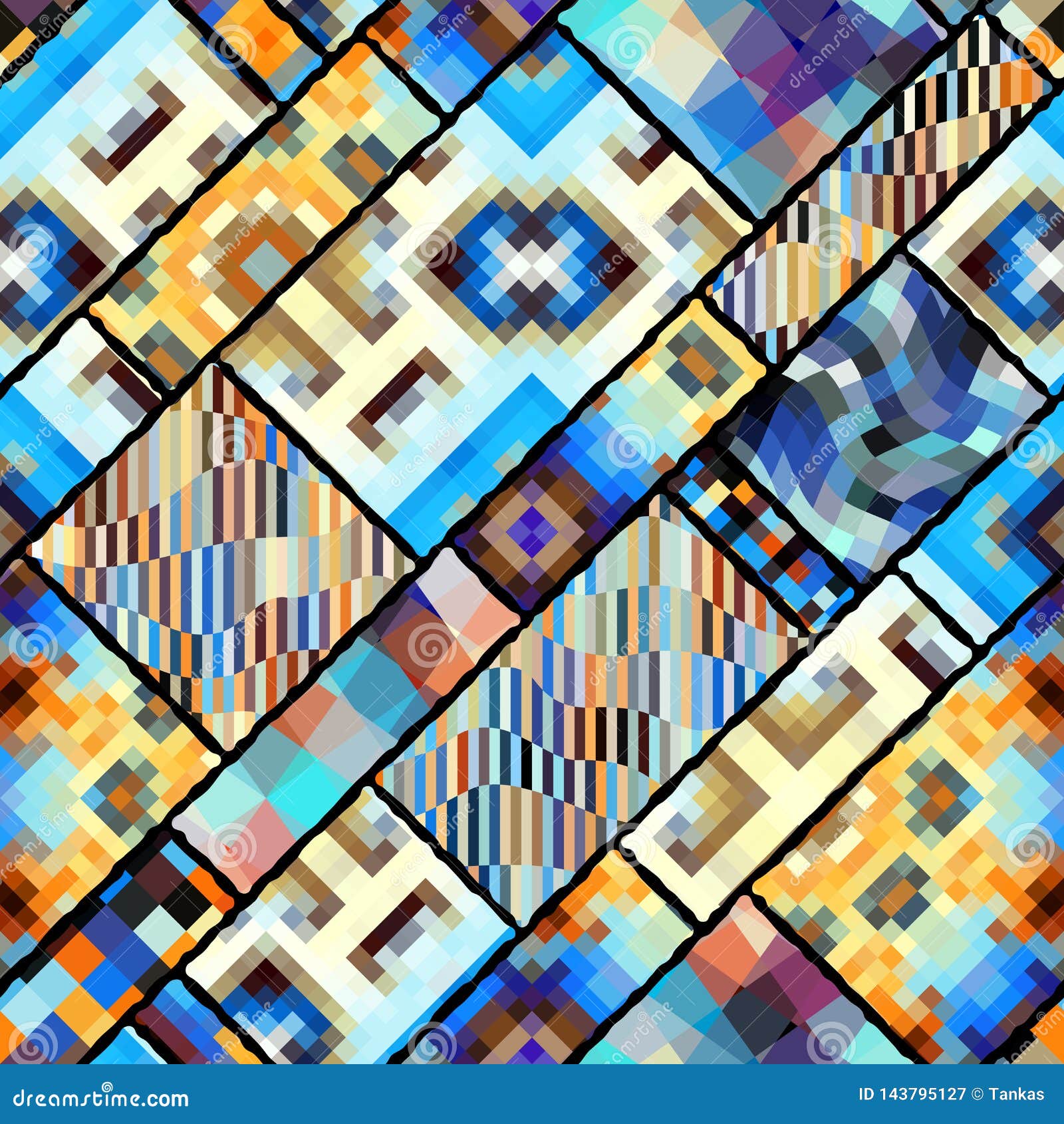 geometric seamless pattern of a cubes in low poly style.