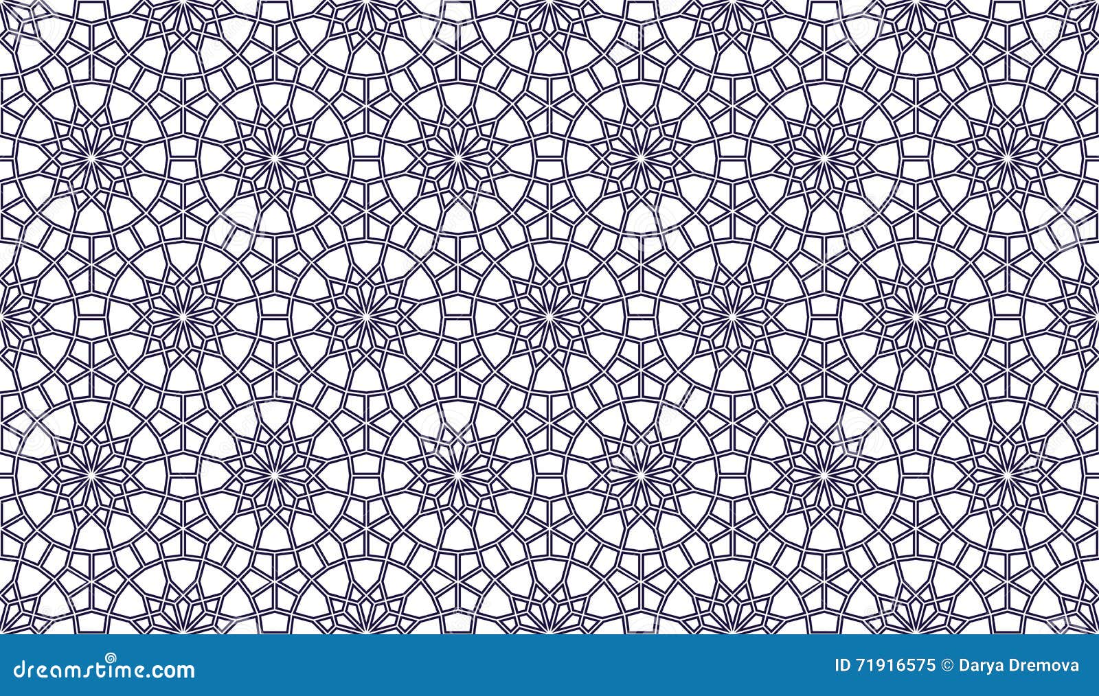 Geometric Seamless Pattern In The Design Of Arabesque 