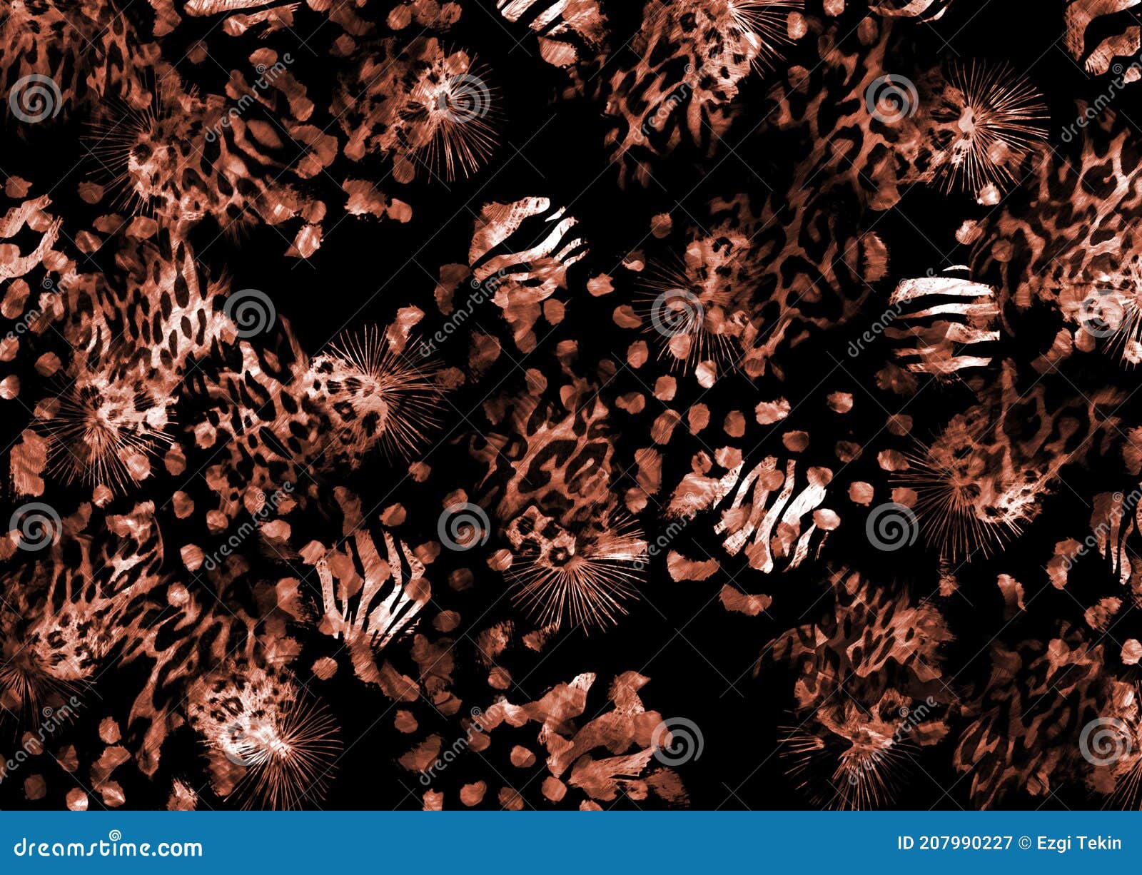 abstract animal skin pattern with geometric s