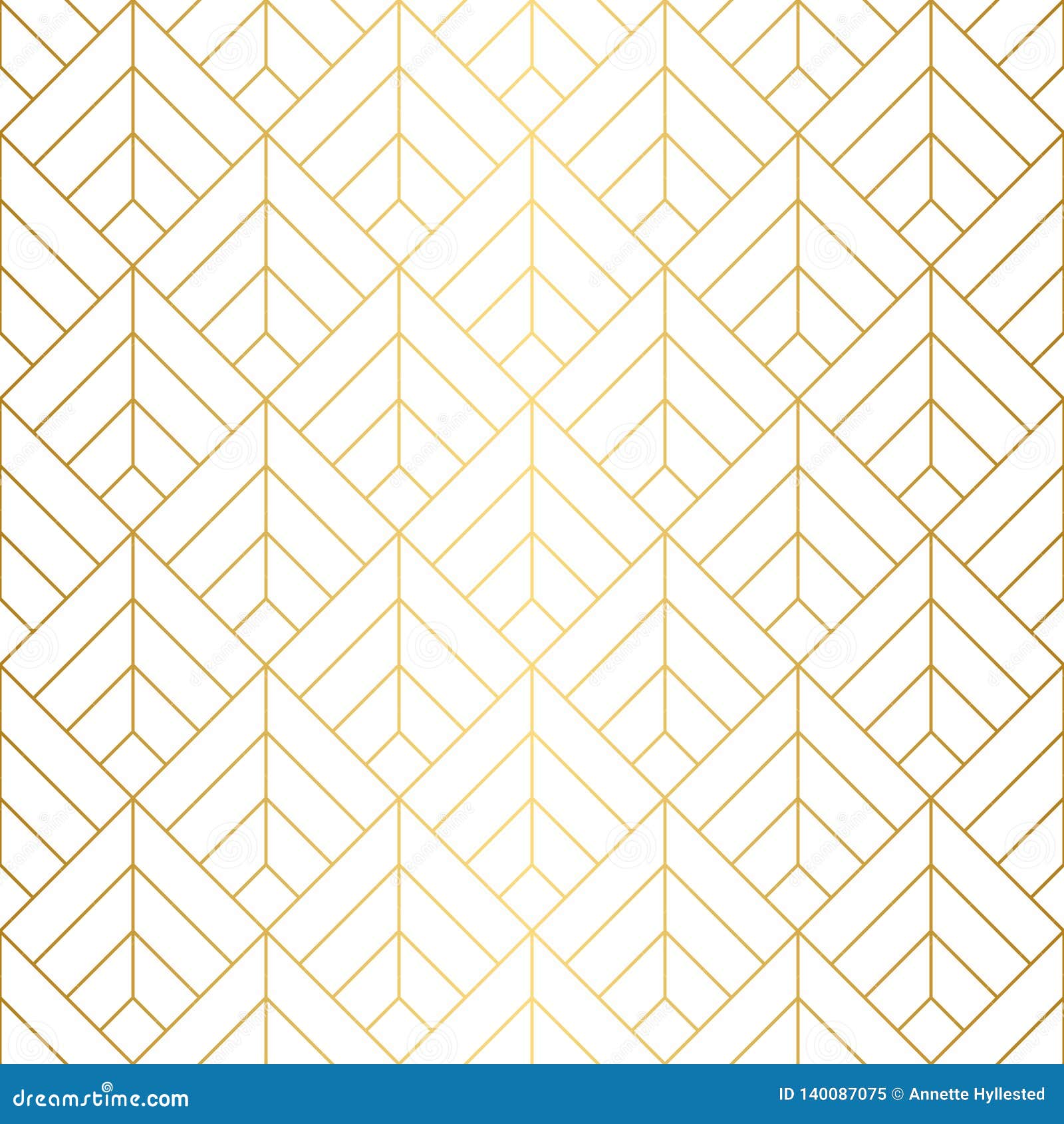 geometric squares seamless pattern with minimalistic gold lines.