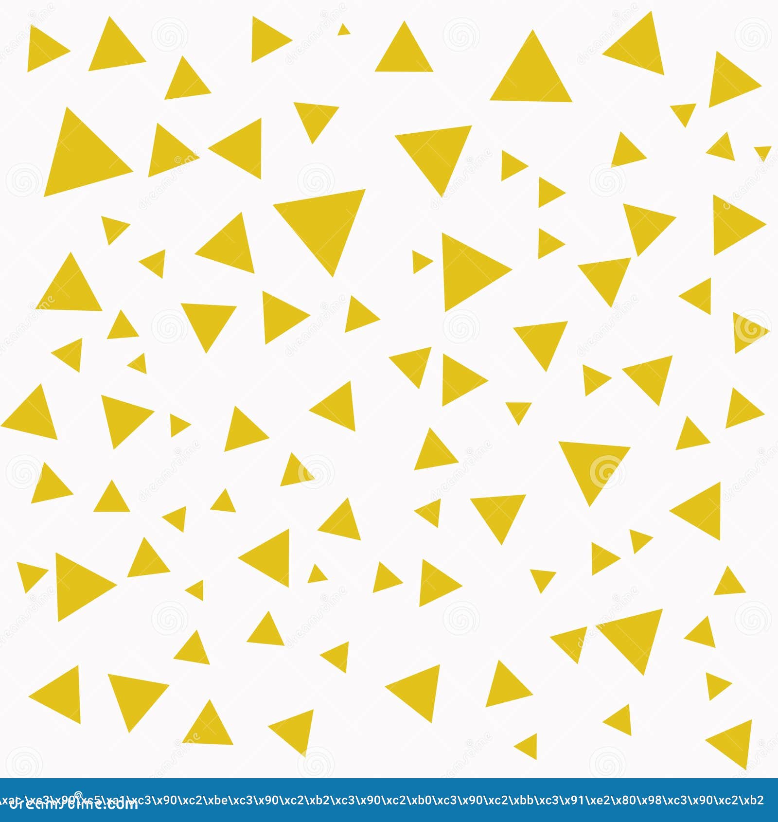 Geometric Structure. Abstract Yellow Triangles. Triangle Background Stock Illustration