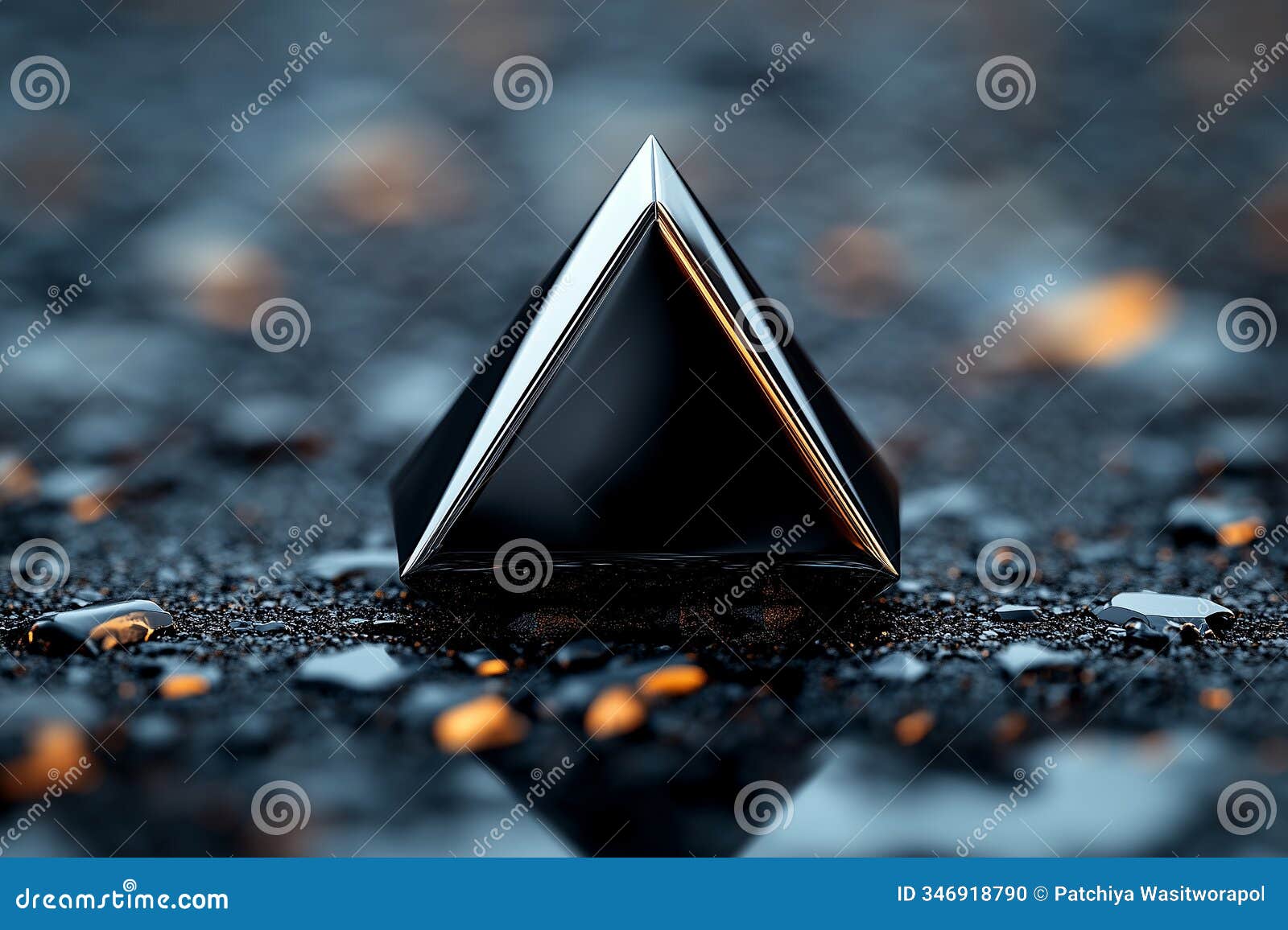 a geometric-style arrow pointing upward with sharp angles and a glossy finish, the idea of scaling new heights