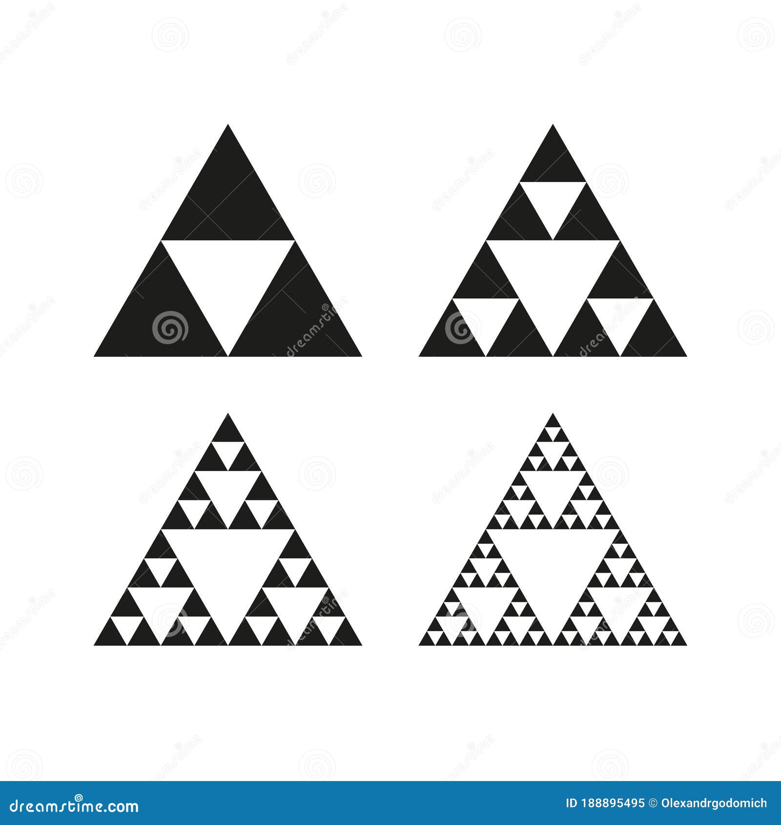 Geometric Triangle Symbol. Sierpinski Triangle Stock Illustration -  Illustration of minimal, tattoo: 188895495